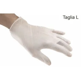 100 guanti monouso in pvc taglia L