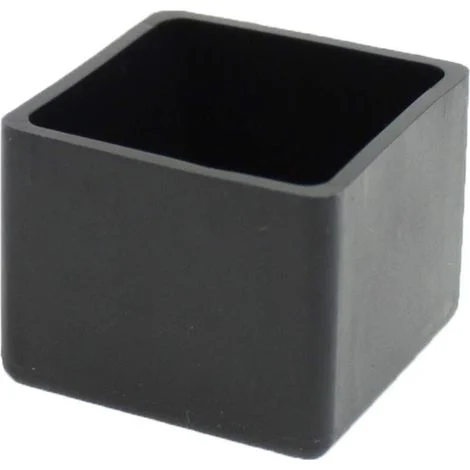 Set di 4 piedini quadrati in gomma per sedie, tavoli e gambe di mobili (40 mm neri)