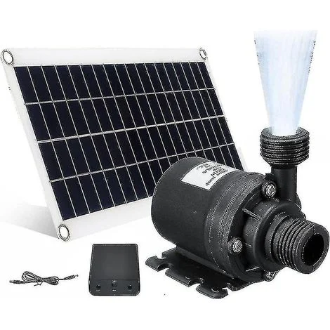 Pompa solare per acqua da 50 W, 800 l/h, 12 V CC, silenziosa, ideale per giardino e casa - WELLNGS