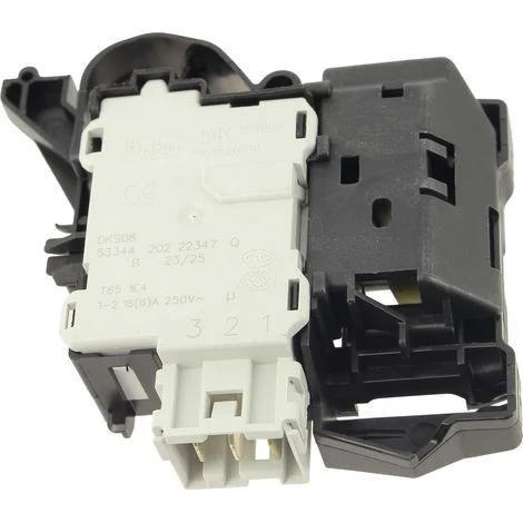 Autentica sicurezza delle porte (7,5 x 7 x 3 cm) per lavatrice Whirlpool, Bauknecht, Hotpoint Ariston - 48101010885440