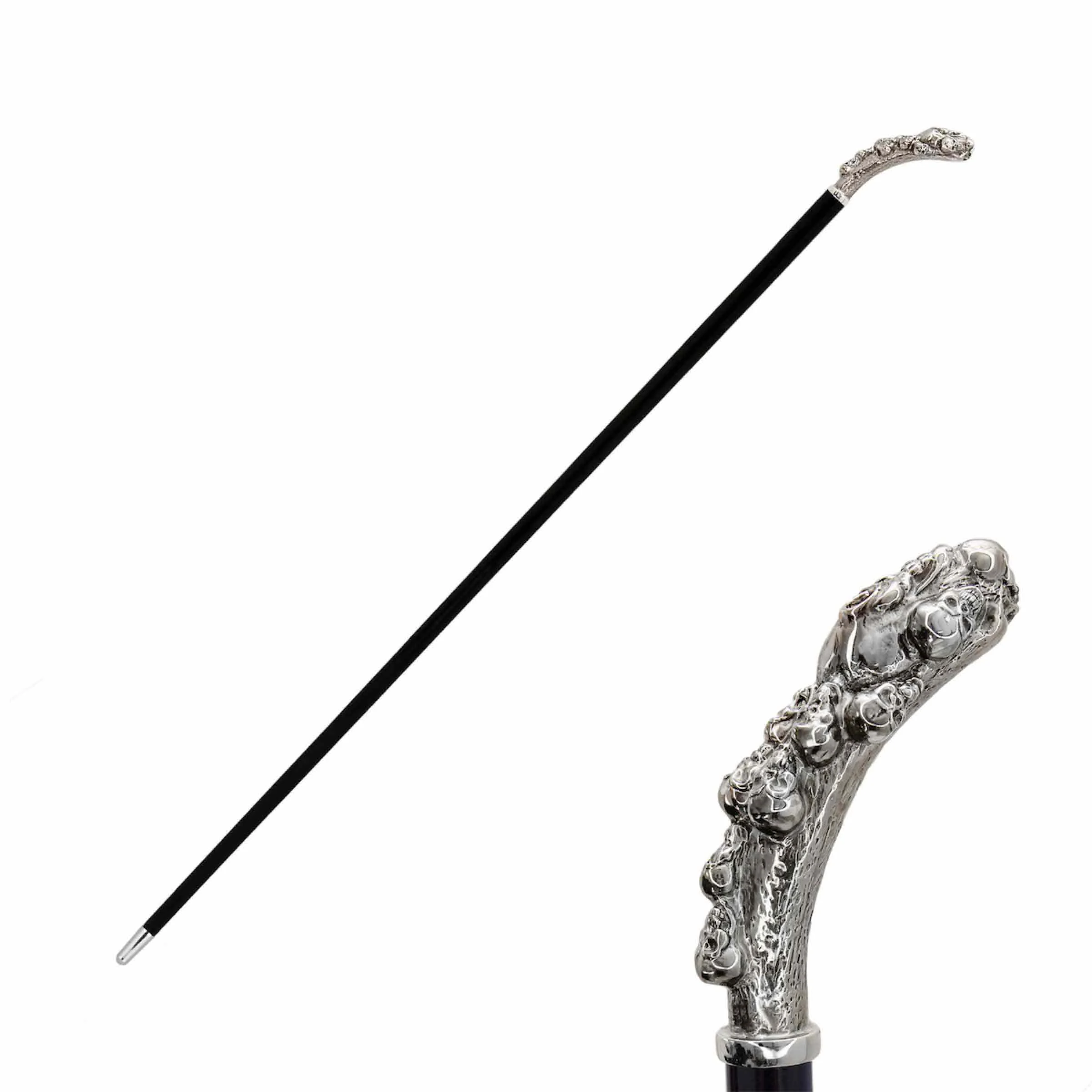 Cane TESCHI con manico in ottone di Pasotti