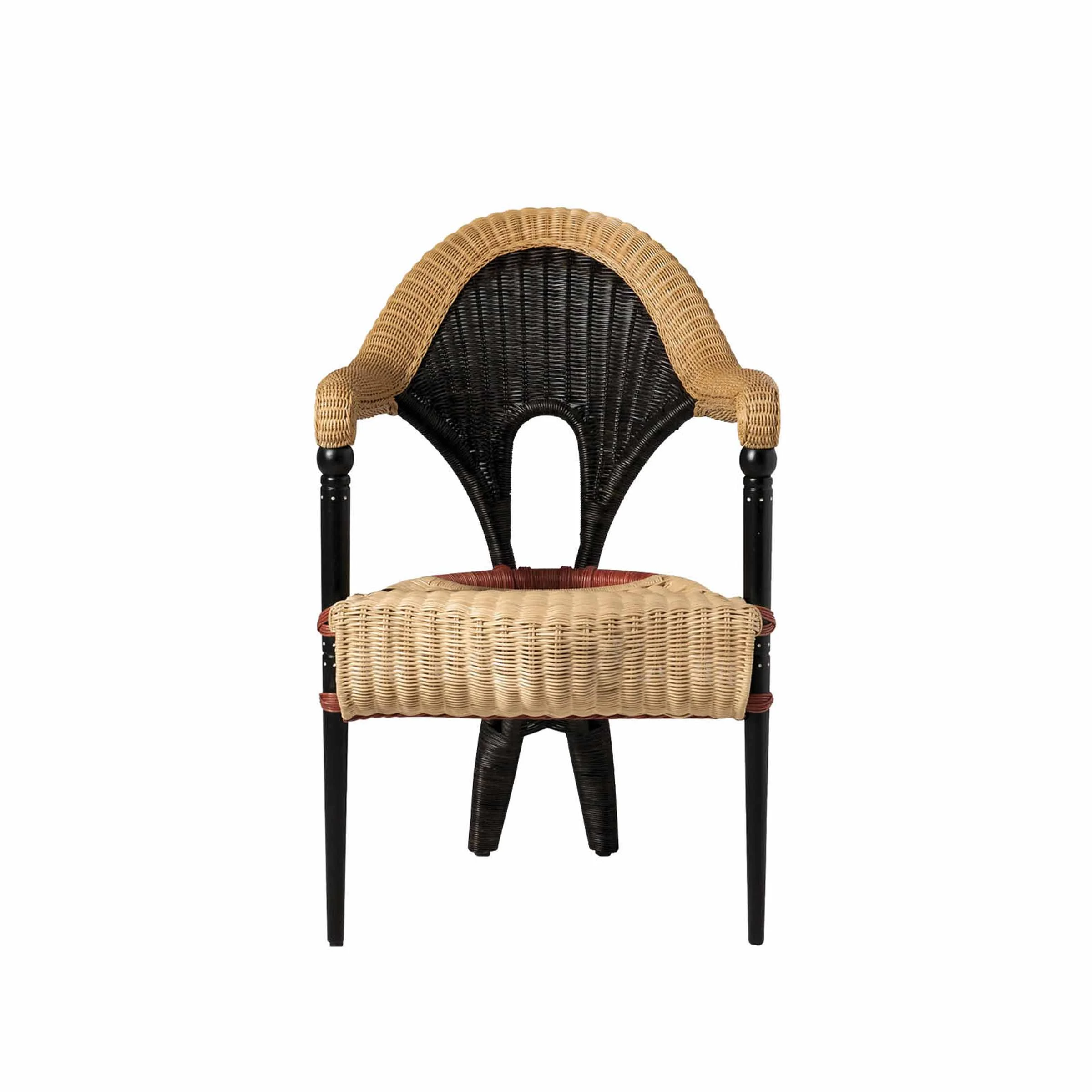 Sedia in Rattan LIBA di Borek Sipek per Driade