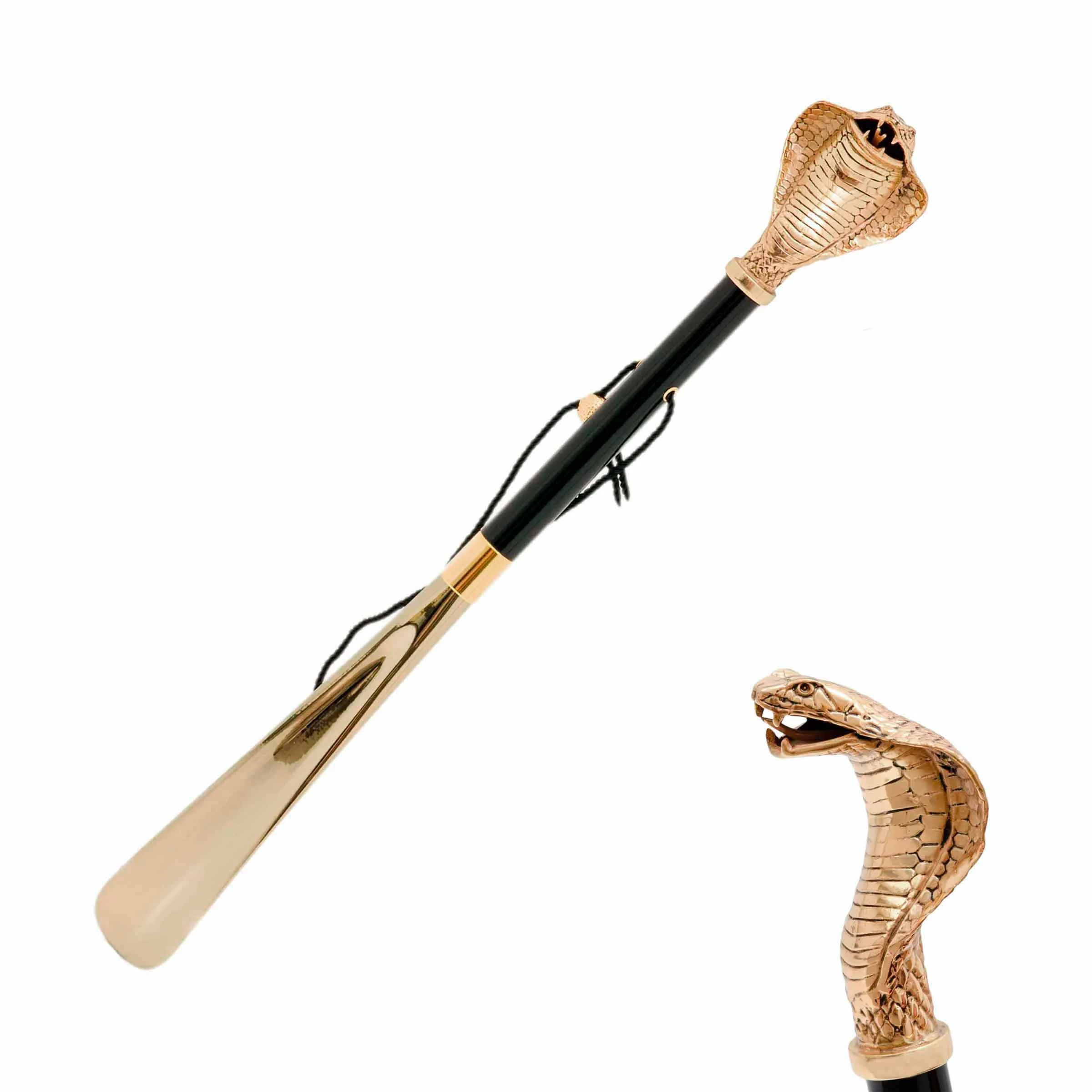 Calzascarpe GOLDEN COBRA con Manico in Ottone Smaltato