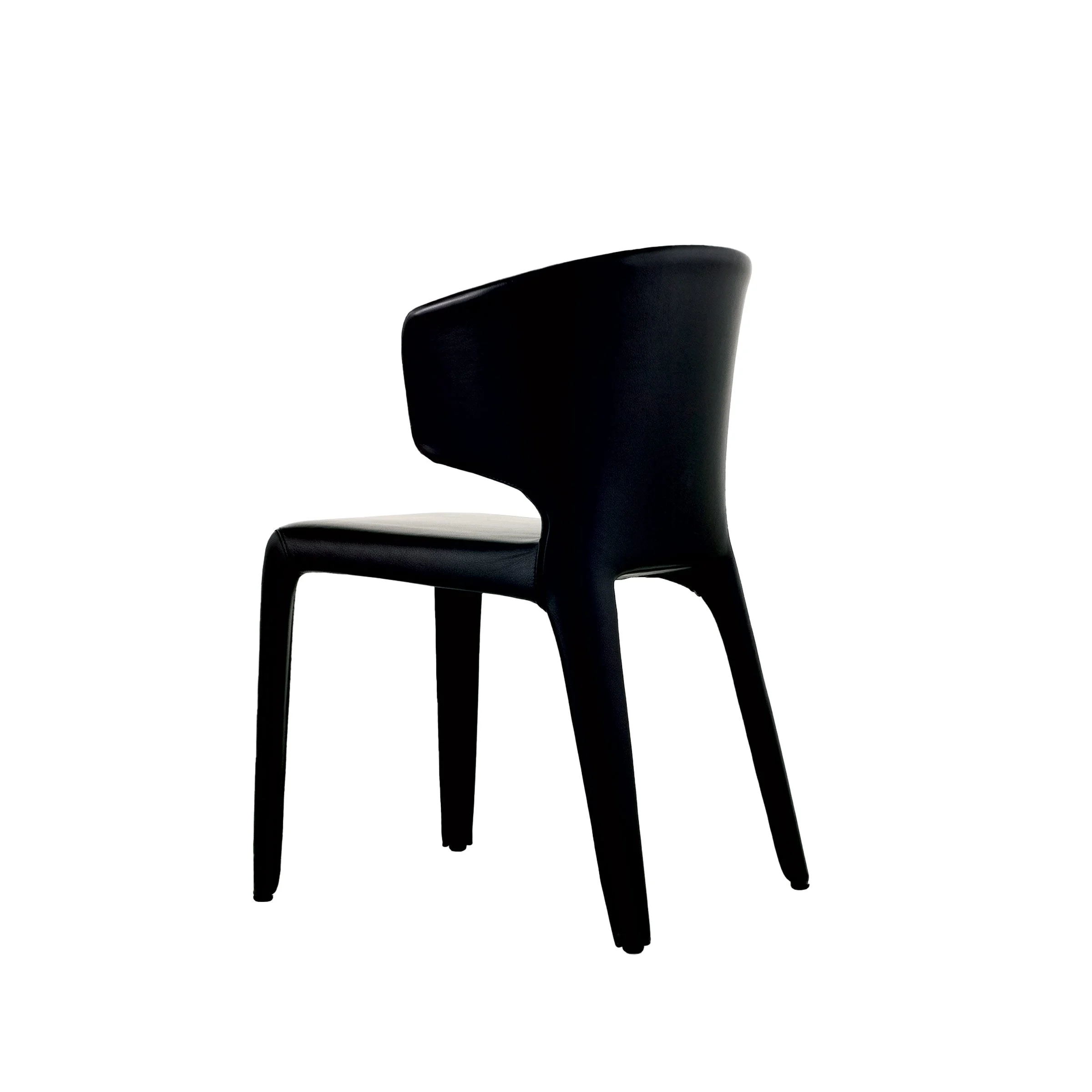 Sedia in pelle HOLA 367, progettata da Hannes Wettstein per Cassina