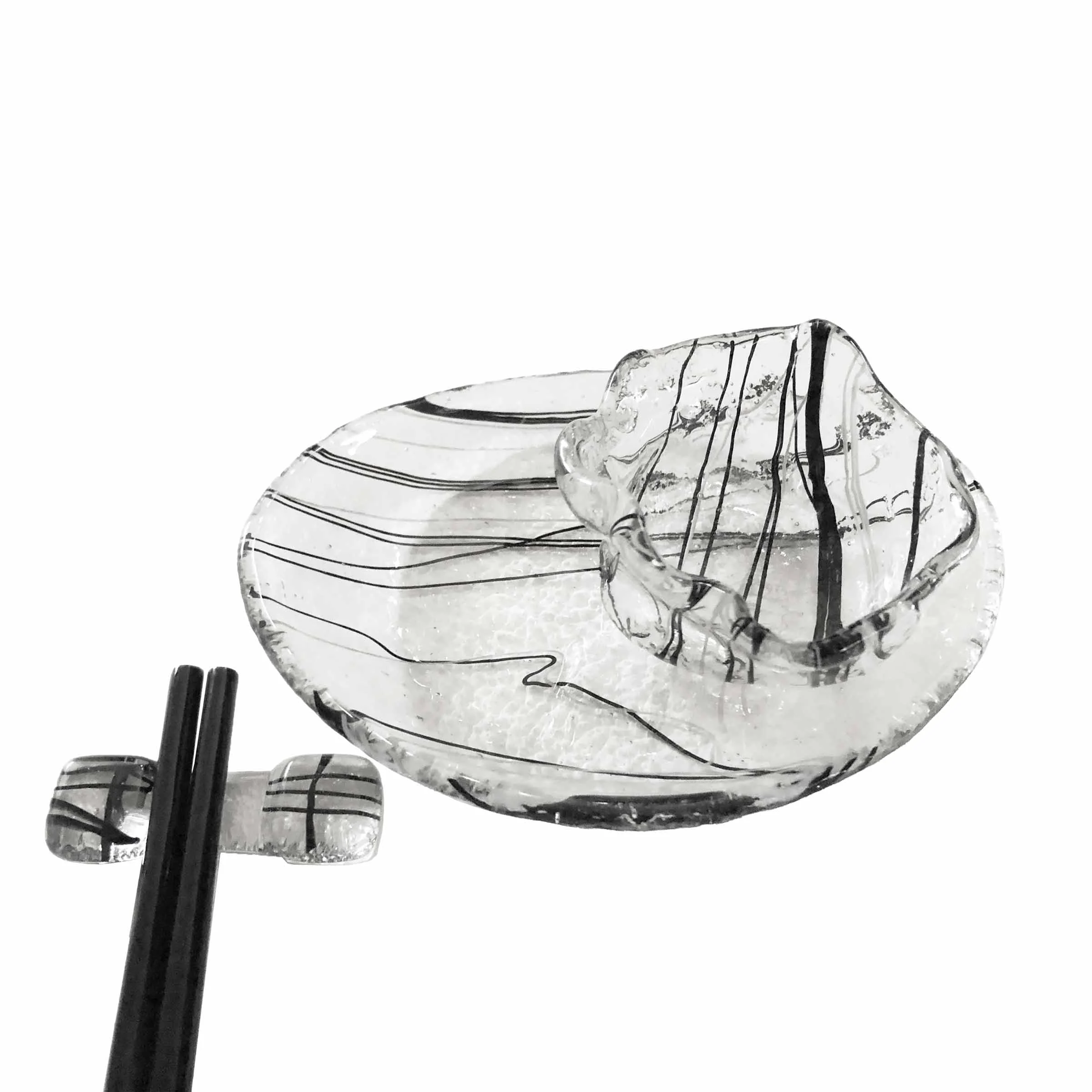 Set Sushi Rotondo In Vetro Di Murano TOKIO di D.i. Più Andretto Design