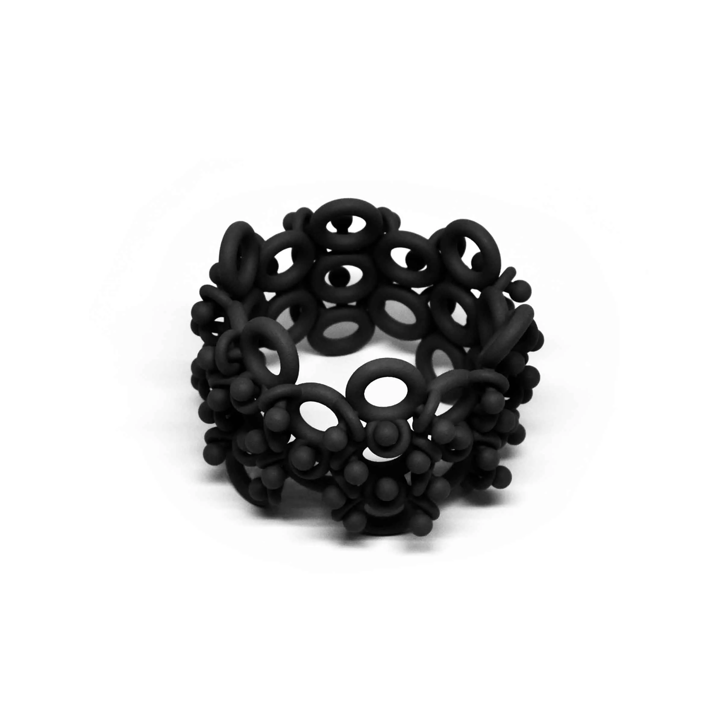 Bracciale in Nylon MOLECULAR Nero di Alberto Ghirardello per Cyrcus Design