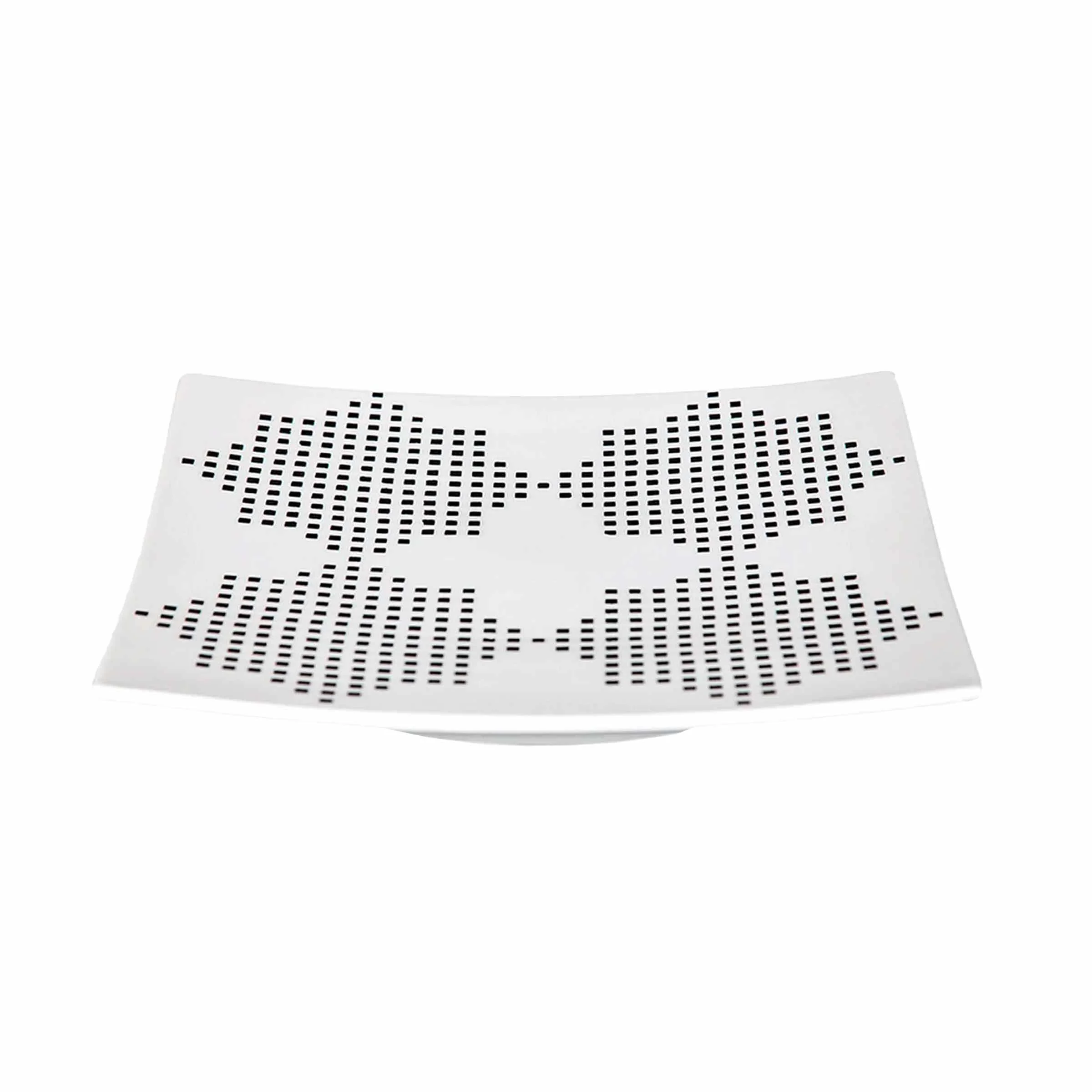 Black-White-Ceramic-Plate-URBAN-PIXEL-Improntabarre-1.webp Piastra in ceramica URBAN PIXEL di Improntabarre