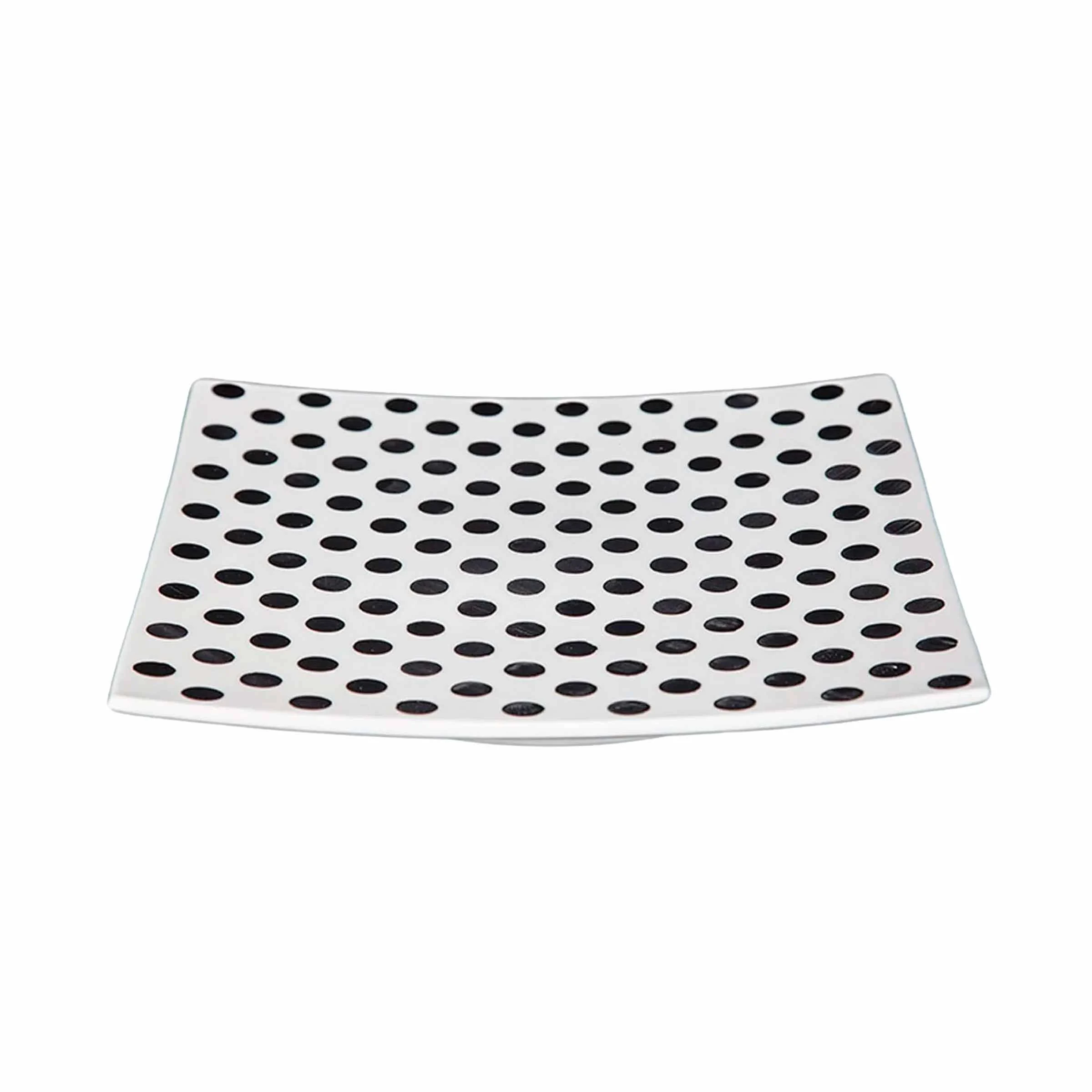 Black-White-Ceramic-Plate-URBAN-POIS-E-LINES-Improntabarre-1.webp Piatto in ceramica URBAN POIS di Improntabarre