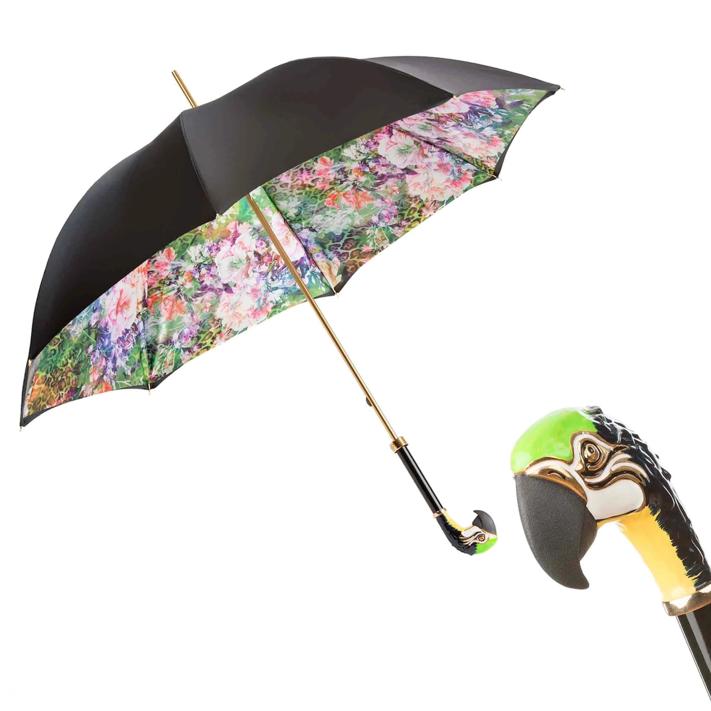 Ombrello PARROT con Manico in Ottone Smaltato