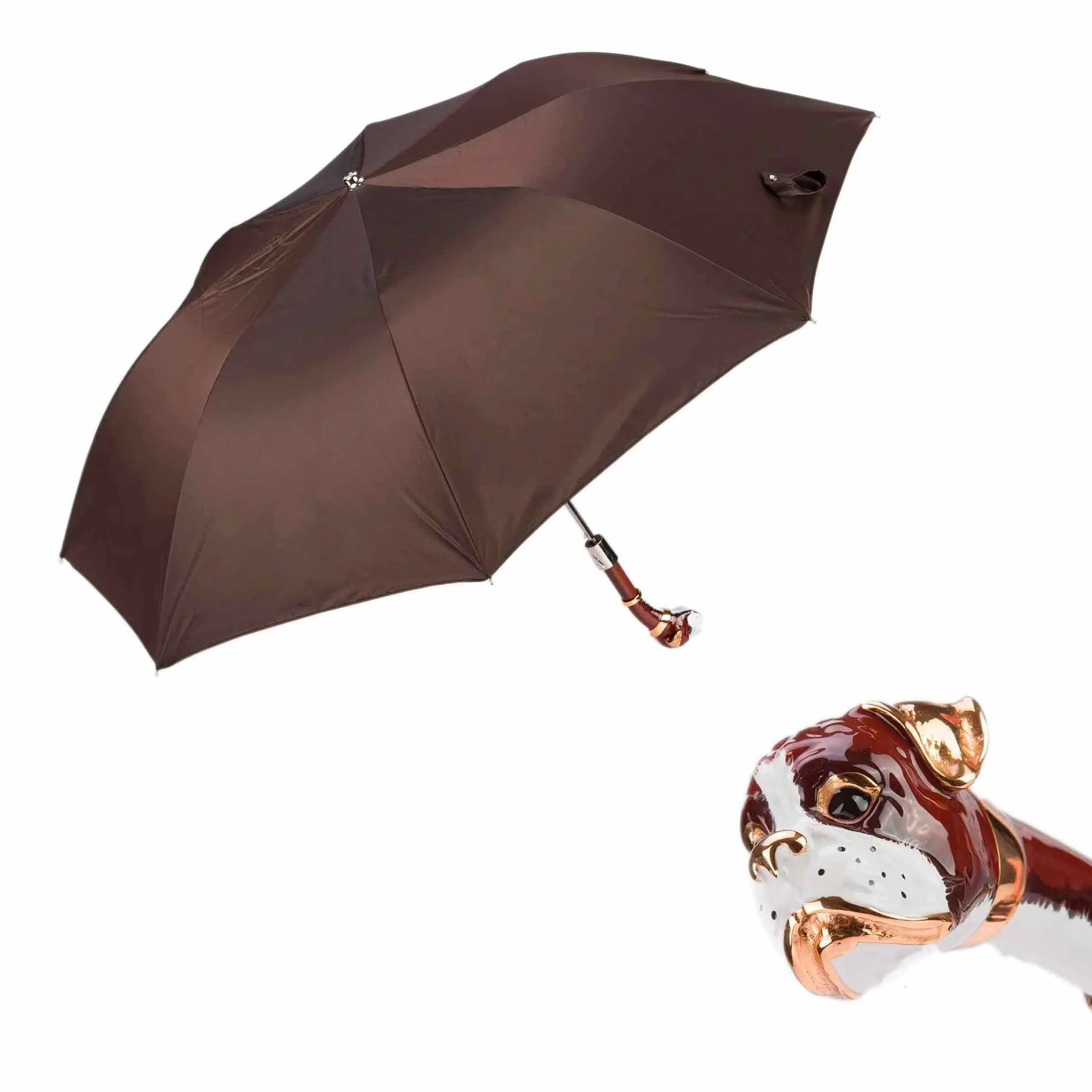 Ombrello BOXER con manico in ottone smaltato di Pasotti