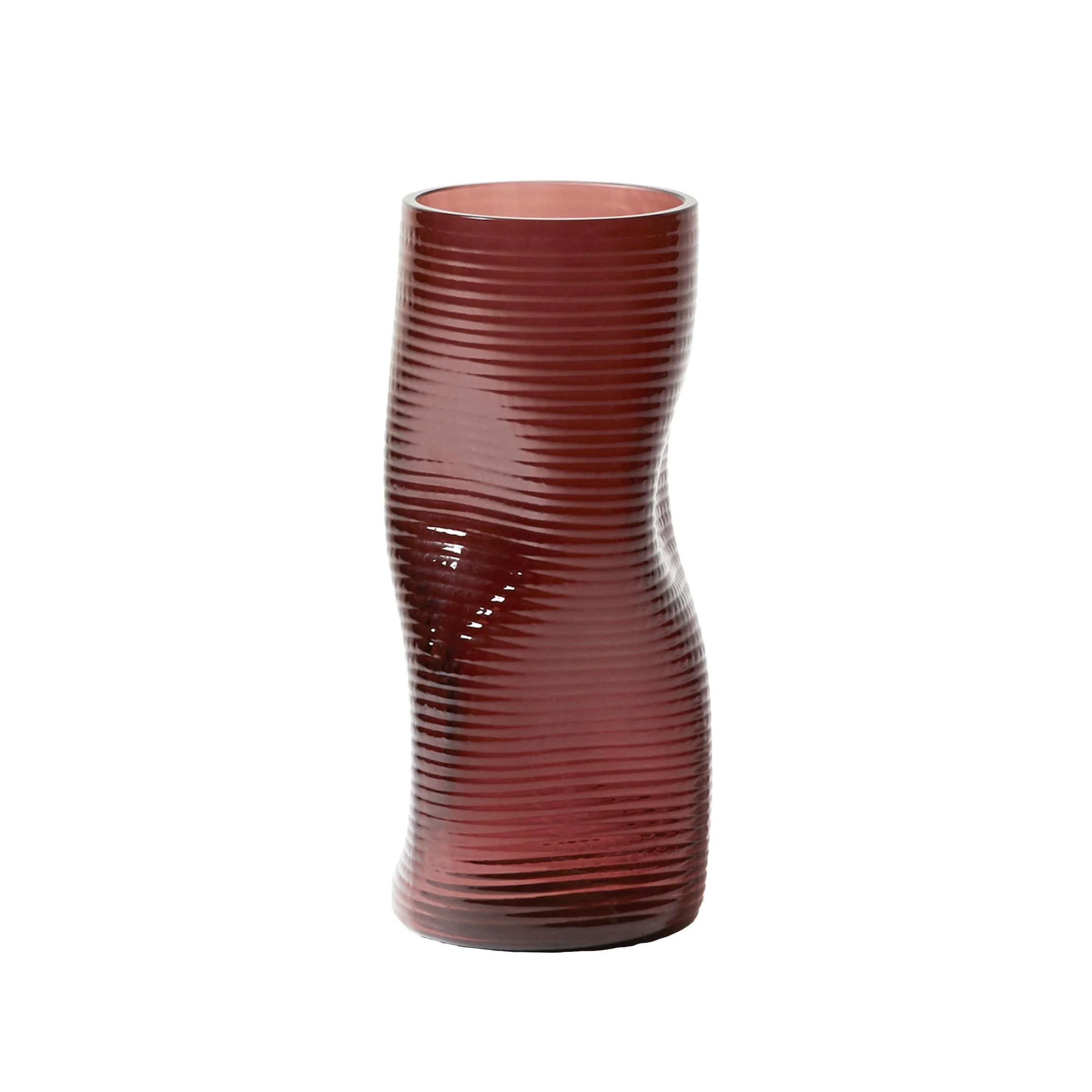 Vaso in Vetro Veneziano Soffiato CORAL, di Cassina