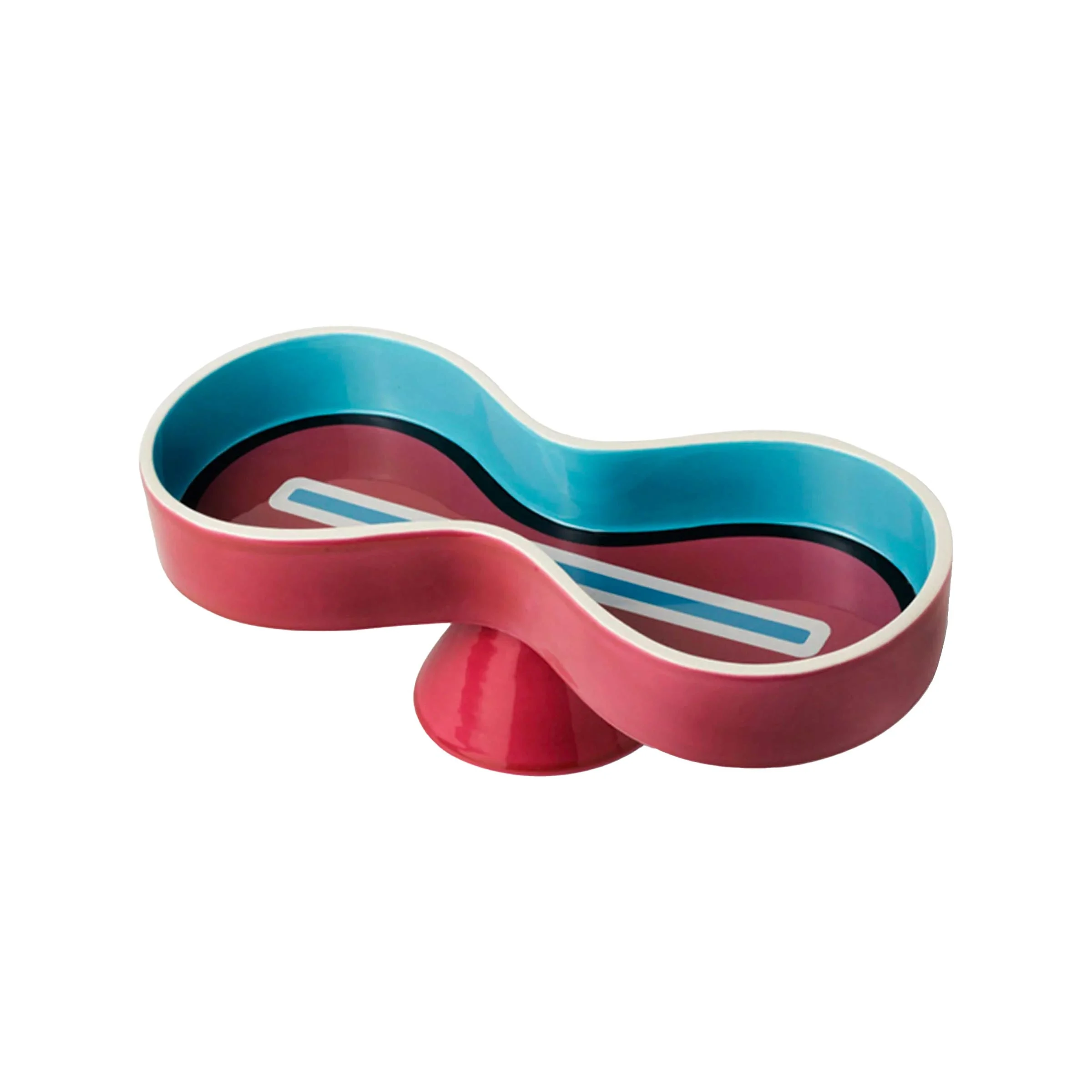 Centrotavola in Ceramica BOLO Burgundy di Karim Rashid per Bitossi Ceramiche - Edizione Limitata