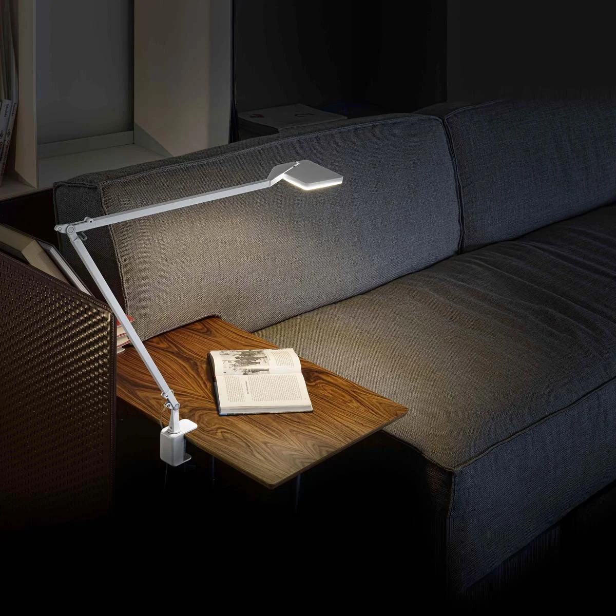 Lampada da Tavolo in Alluminio con Morsetto JACKIE di Panzeri Enzo per Panzeri