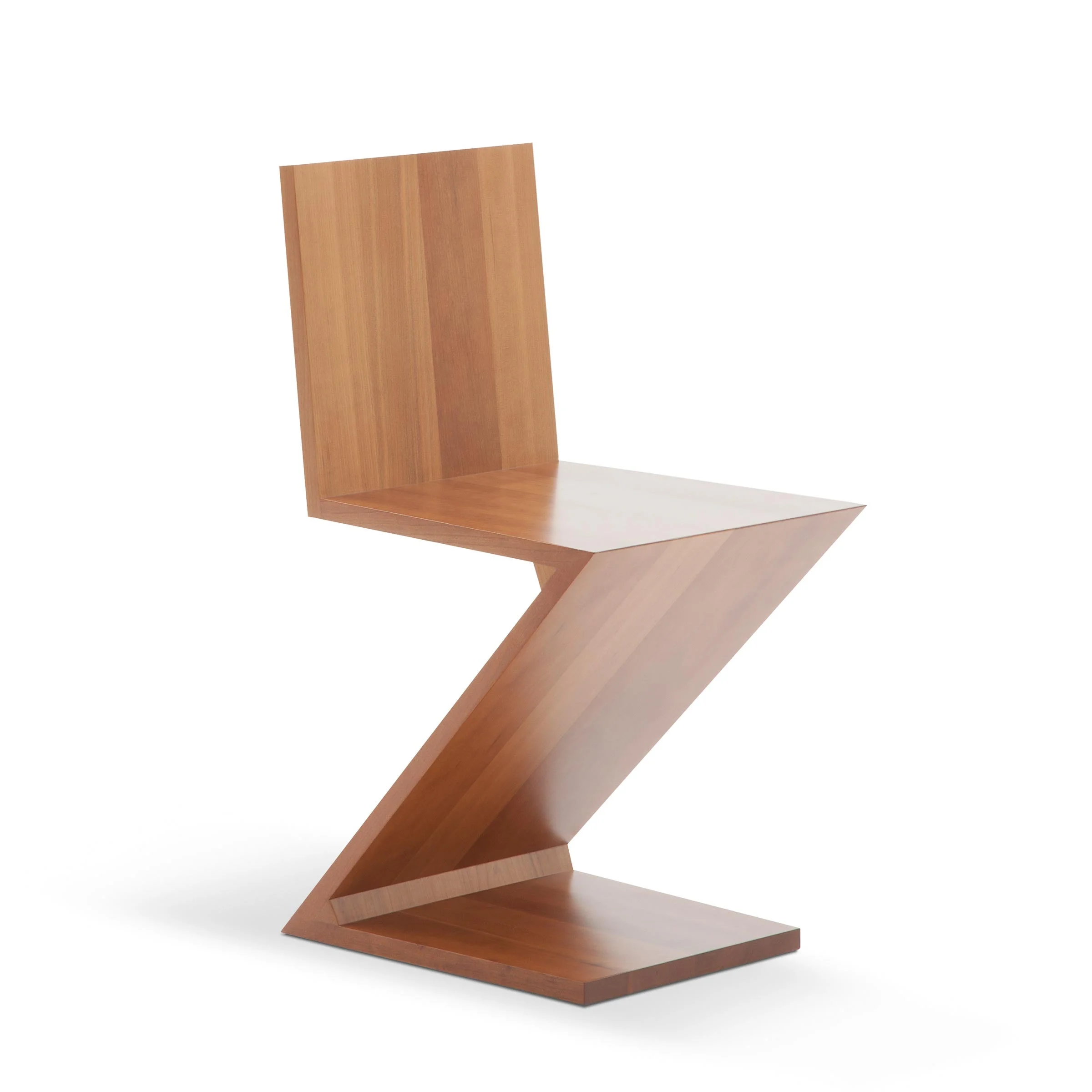 Sedia in legno a sbalzo ZIG ZAG, progettata da Gerrit T. Rietveld per Cassina