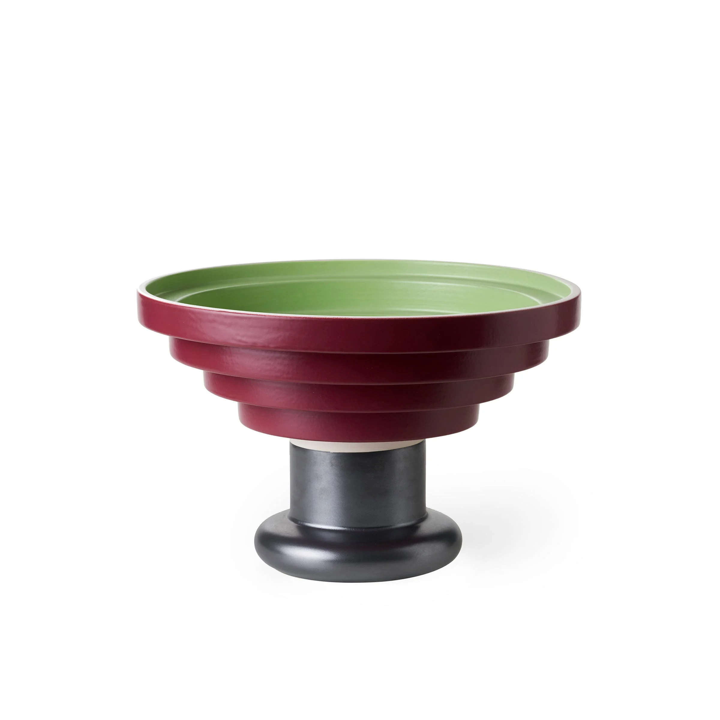 Centrotavola in Ceramica ALZATA A GRADINI di Ettore Sottsass per Bitossi Ceramiche