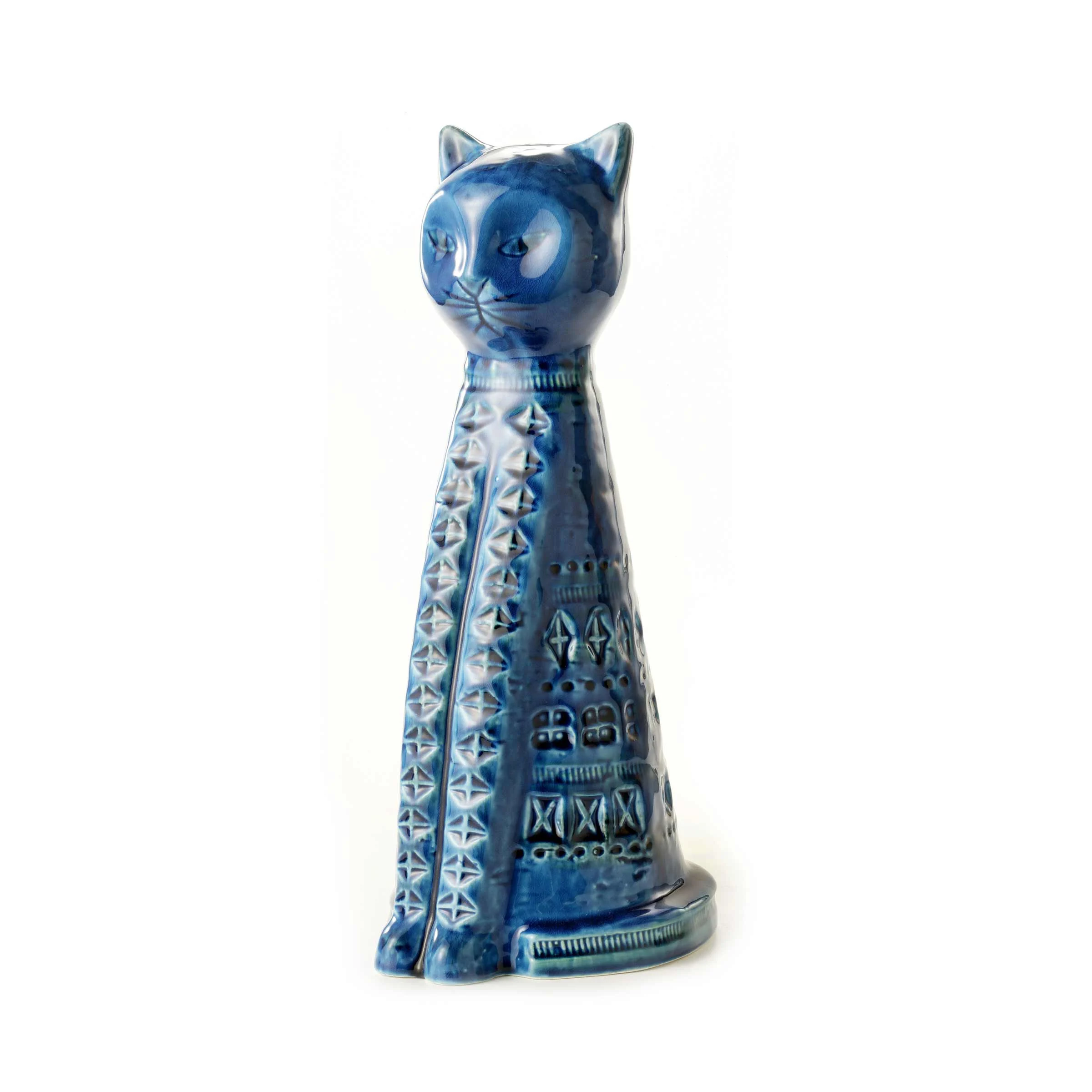 Scultura in Ceramica GATTO SEDUTO di Aldo Londi per Bitossi Ceramiche
