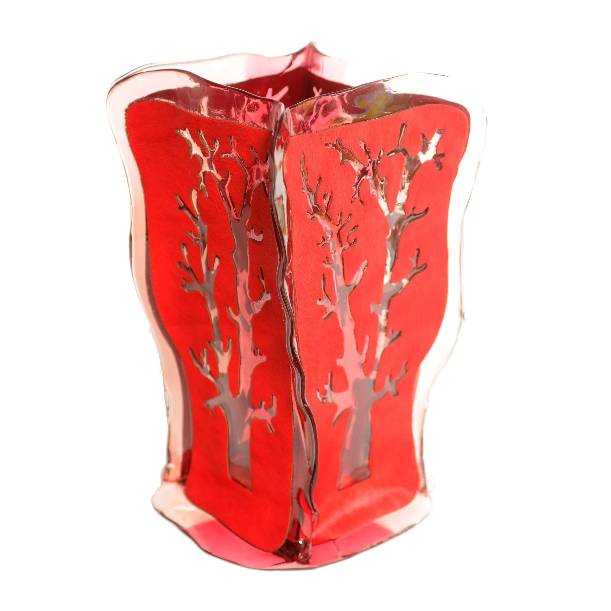 Vaso in pelle e resina CERRADO L di Fratelli Campana per NativoCampana