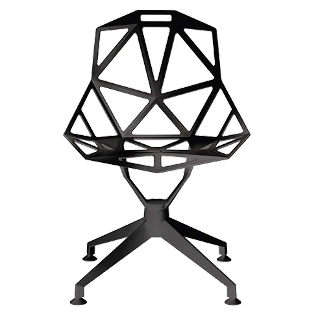 Sedia Girevole con Base a Quattro Razze ONE di Konstantin Grcic per Magis