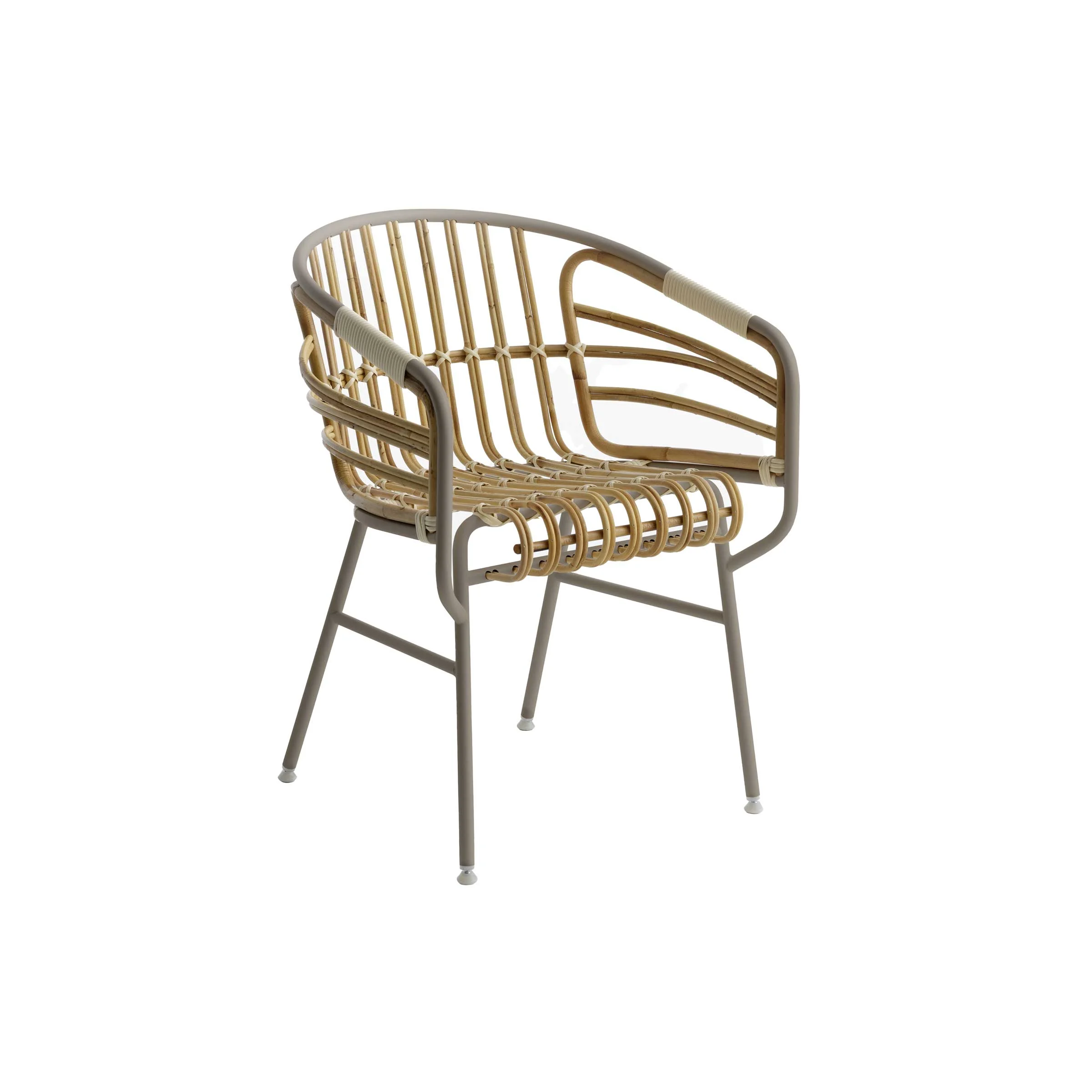 Sedia con braccioli in rattan RAPHIA RATTAN di Lucidi Pevere per Casamania