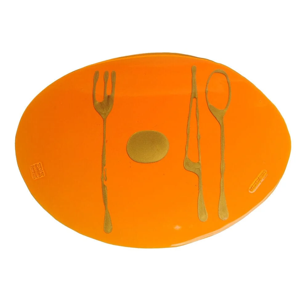 Tovagliette TABLE-MATES Trasparente Arancione Set di 6 di Gaetano Pesce per Fish Design