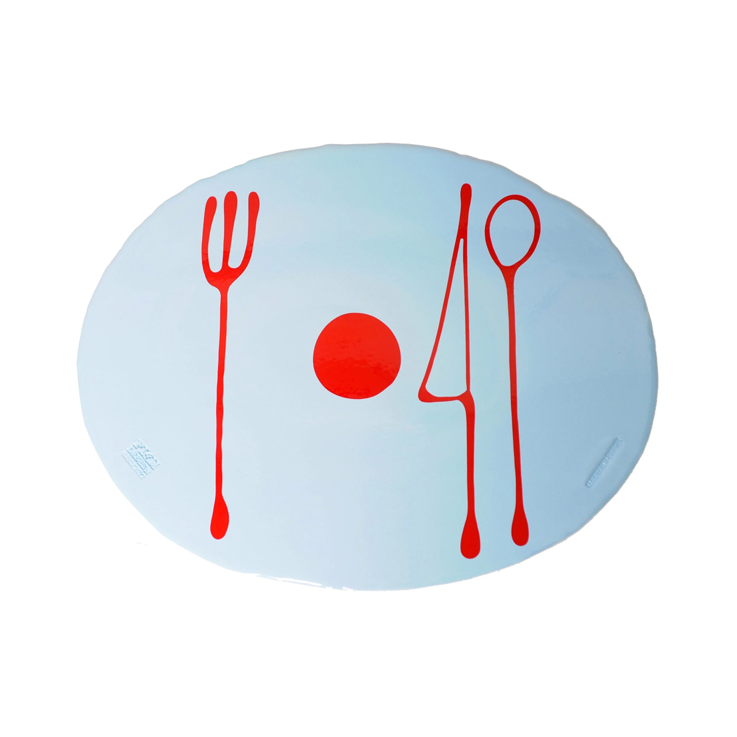 Tovagliette TABLE-MATES Azzurro Opaco Set di 6 di Gaetano Pesce per Fish Design