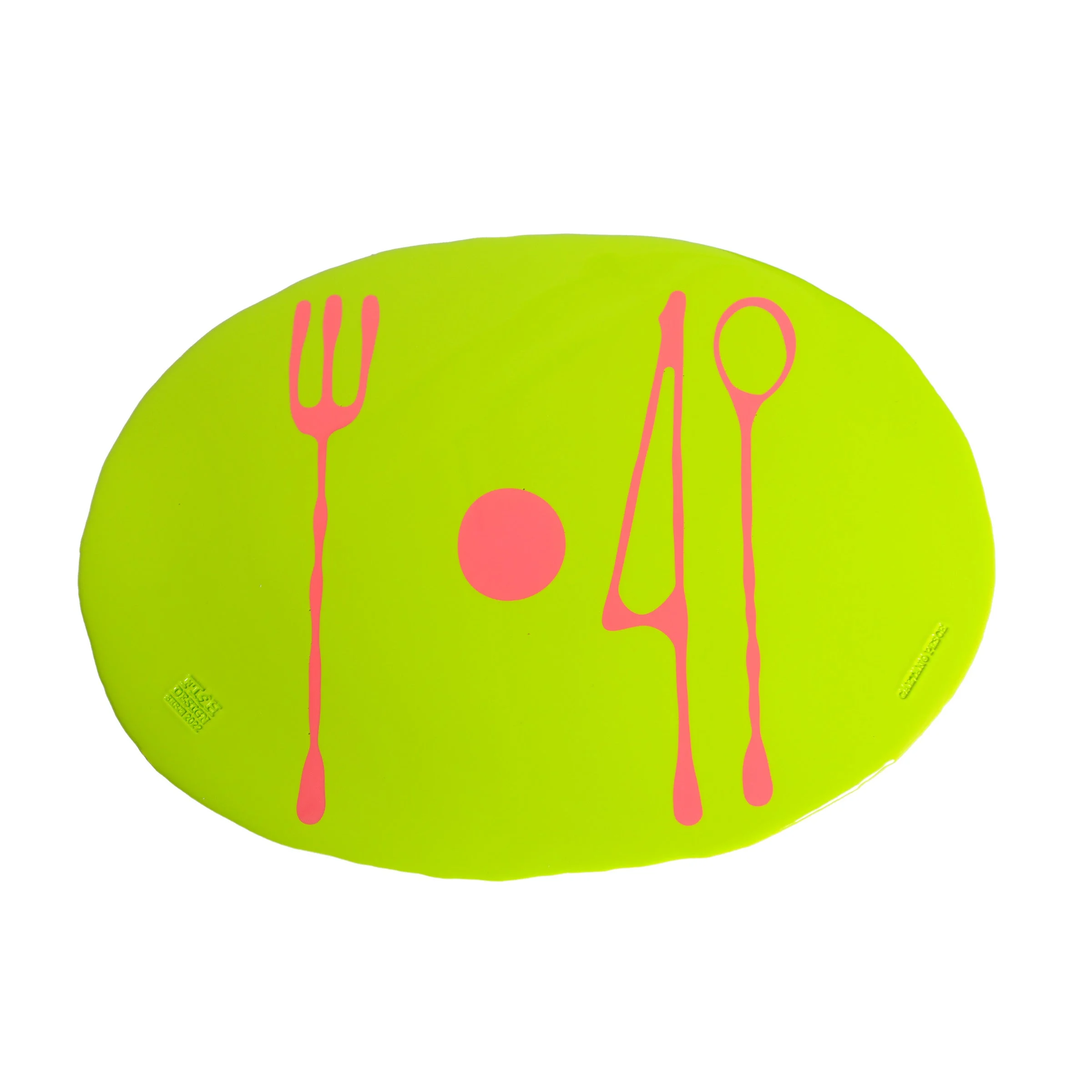 Tovagliette TABLE-MATES Lime opaco Set di 6 di Gaetano Pesce per Fish Design