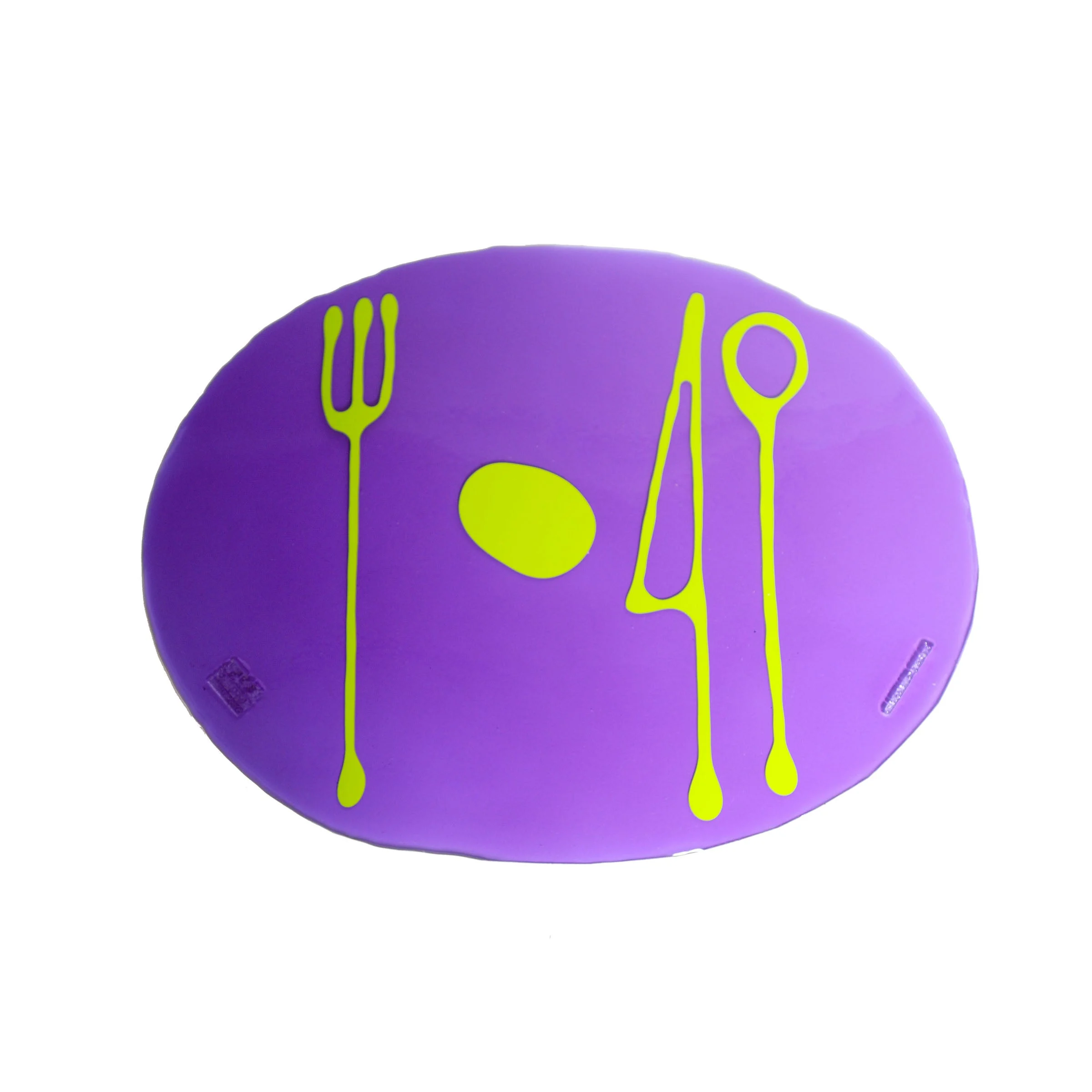 Tovagliette TABLE-COMPAGNOLI Clear Purple Set di 6 di Gaetano Pesce per Fish Design