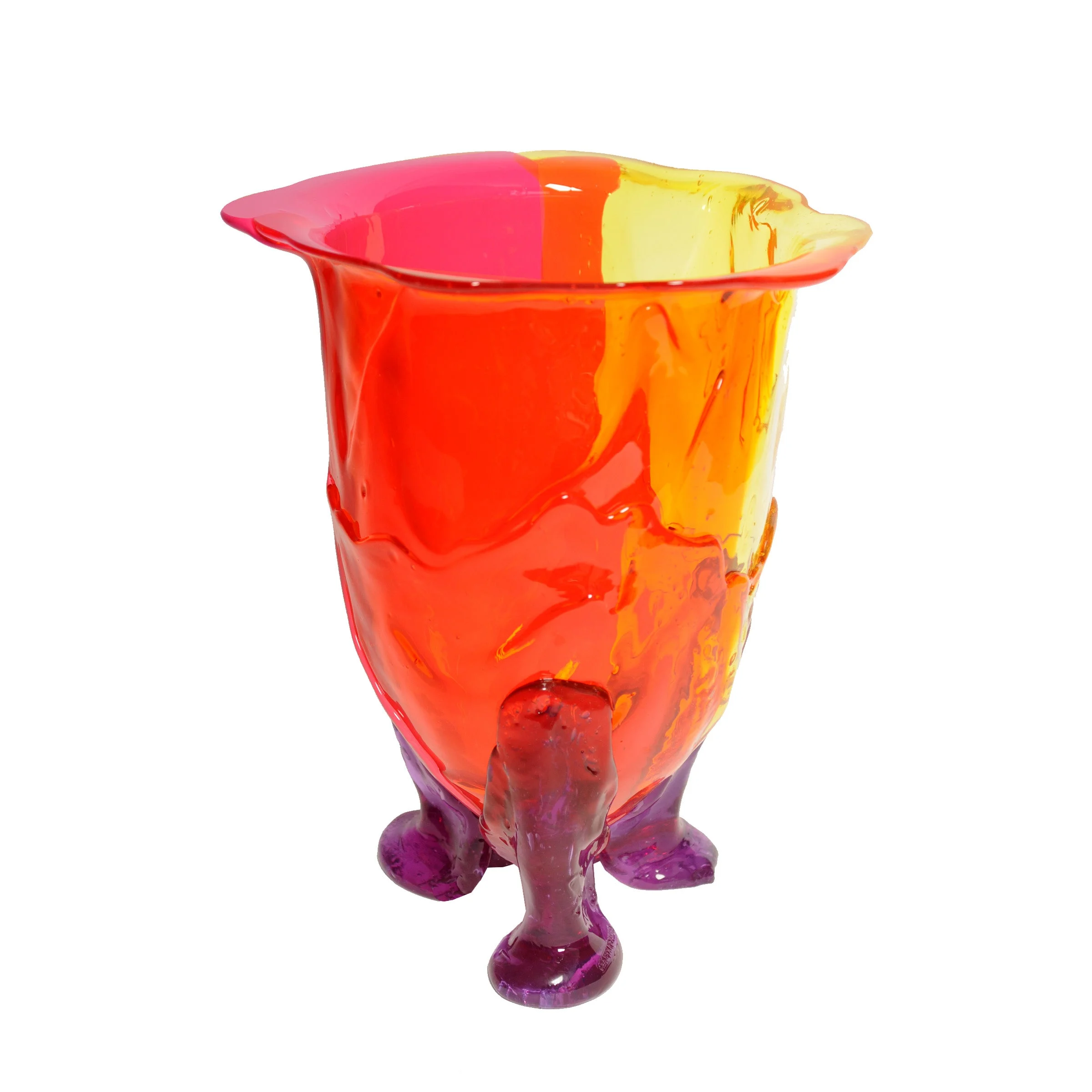 Vaso in Resina AMAZONIA Giallo di Gaetano Pesce per Fish Design