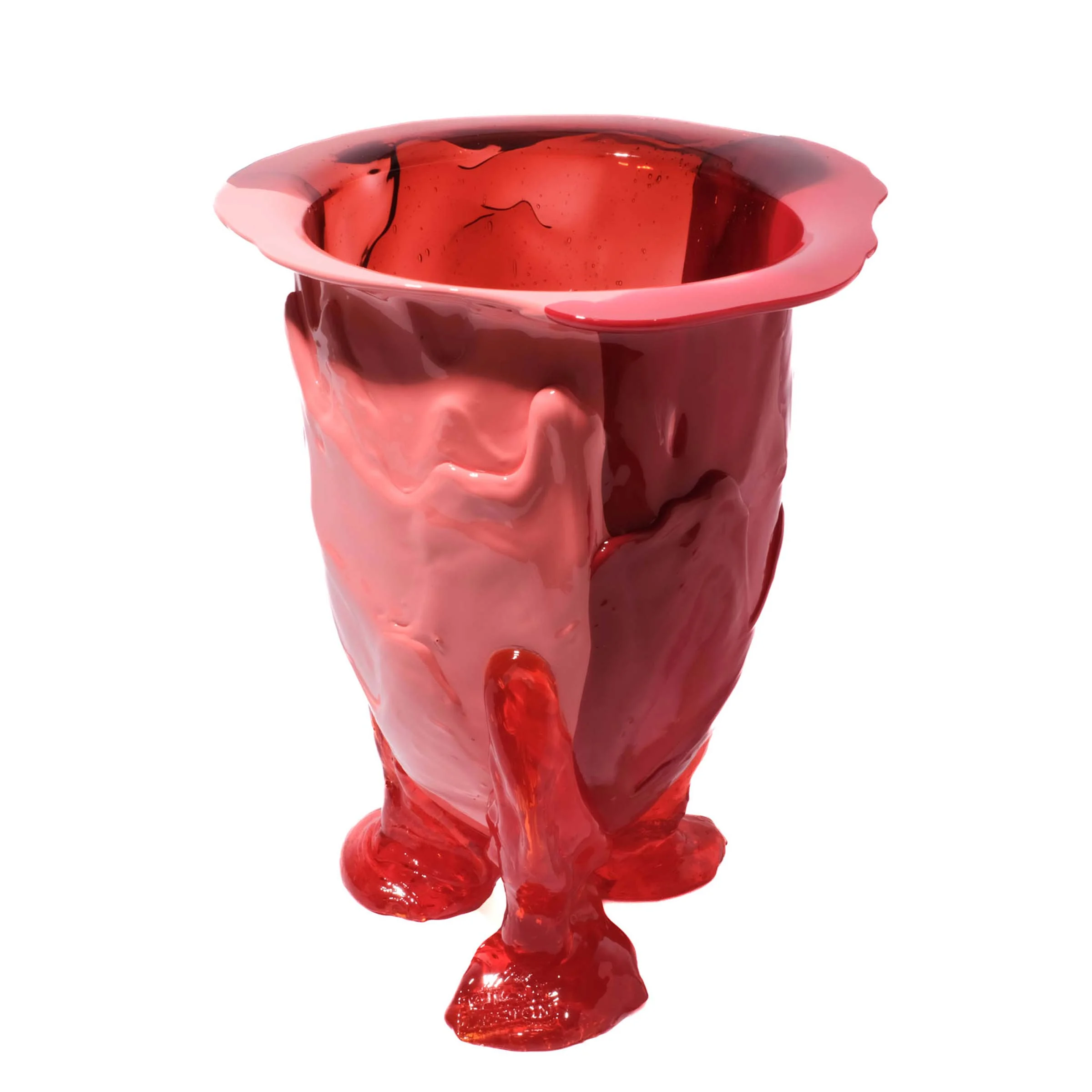 Vaso in Resina AMAZONIA Salmon Ruby di Gaetano Pesce per Fish Design