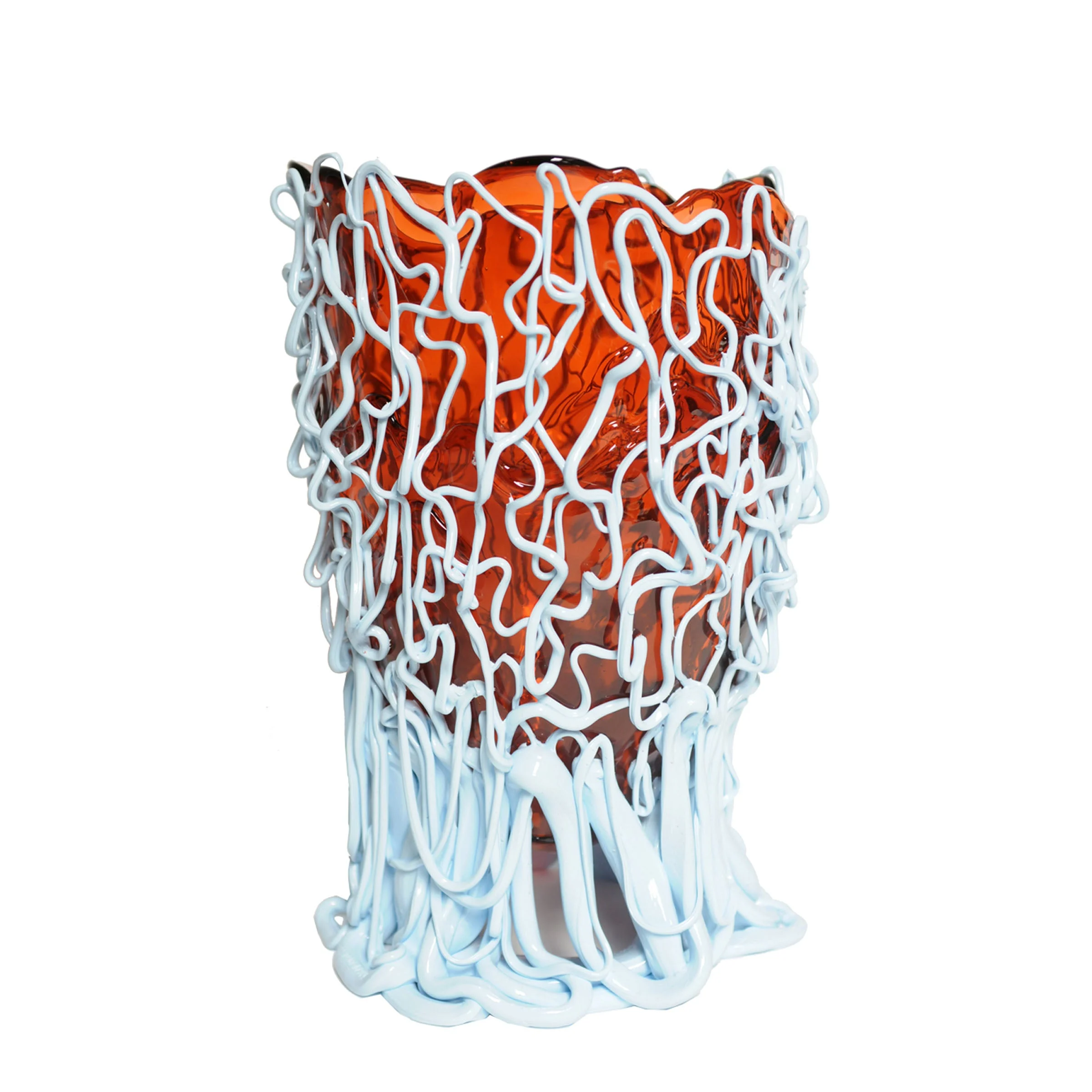 Vaso in Resina MEDUSA Rosso e Azzurro di Gaetano Pesce per Fish Design