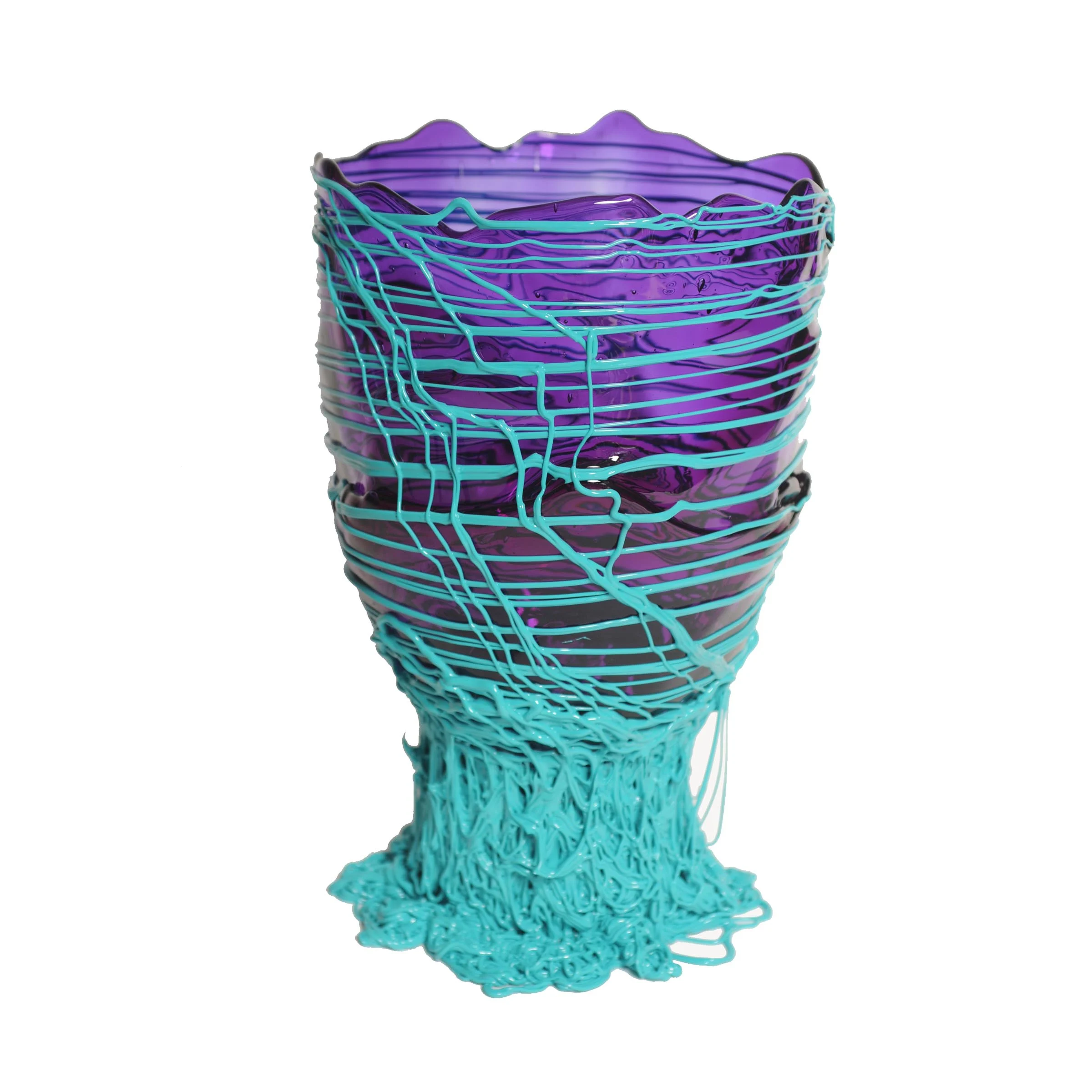 Vaso in Resina SPAGHETTI Viola di Gaetano Pesce per Fish Design