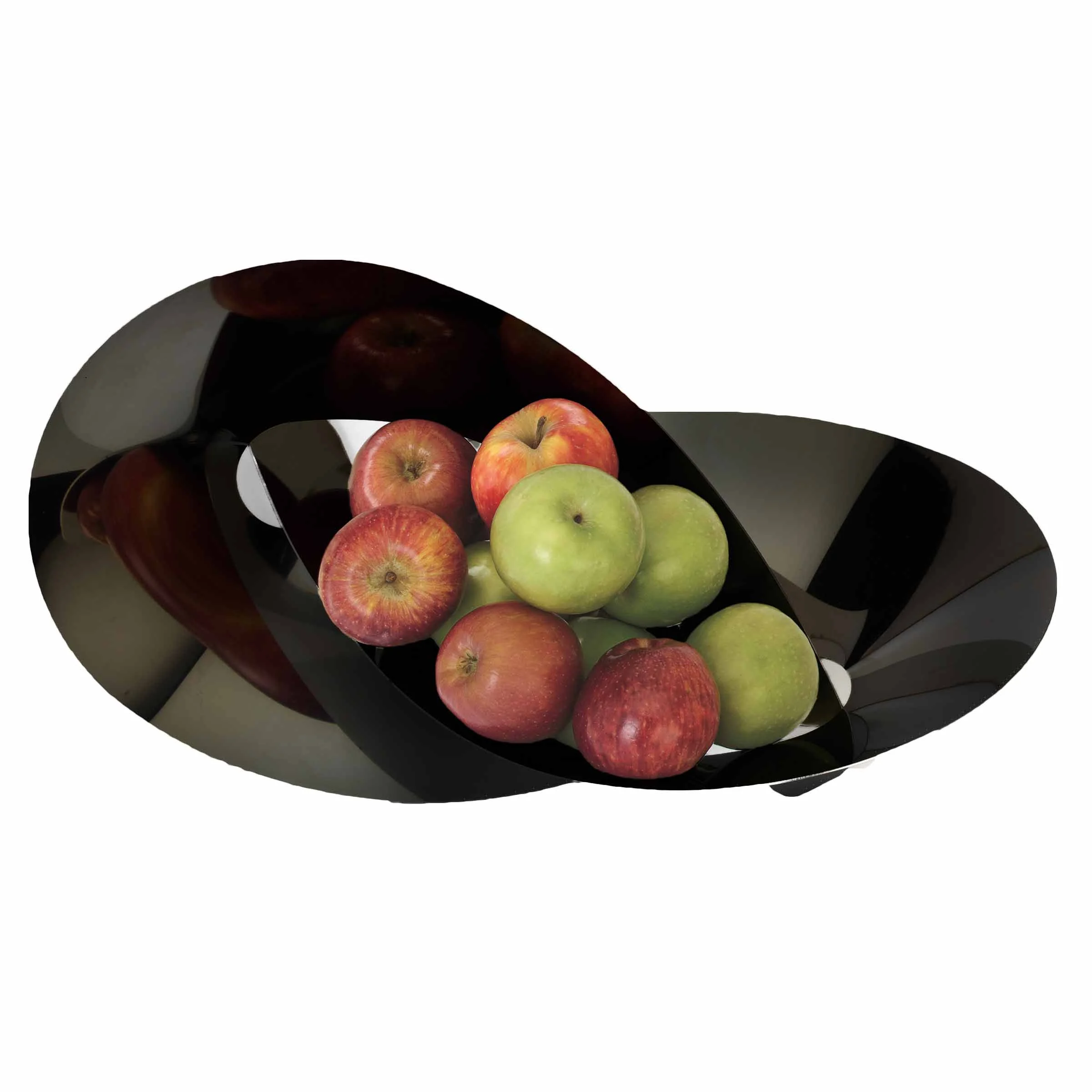 Centrotavola per Frutta FLAT KNOT Nero di Ronen Kadushin per Cyrcus Design