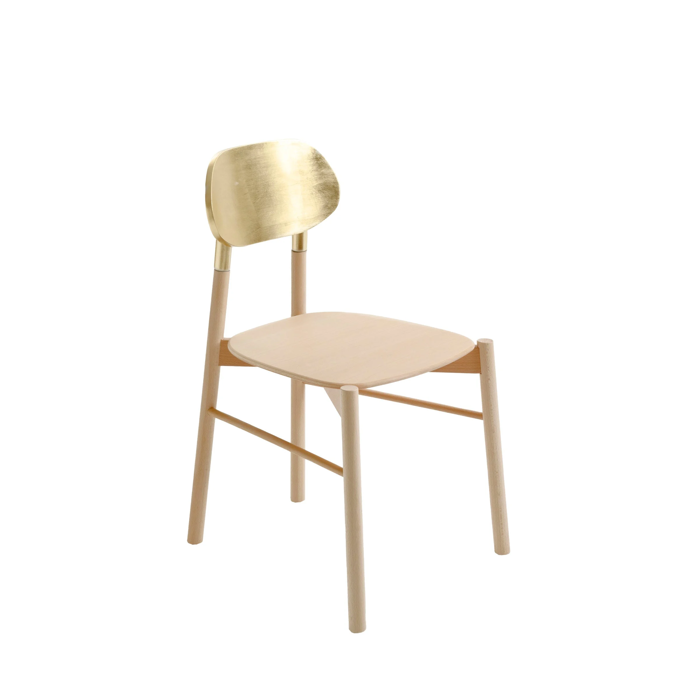 Sedia da Pranzo in Legno BOKKEN Gold di Bellavista + Piccini for Colé Italia