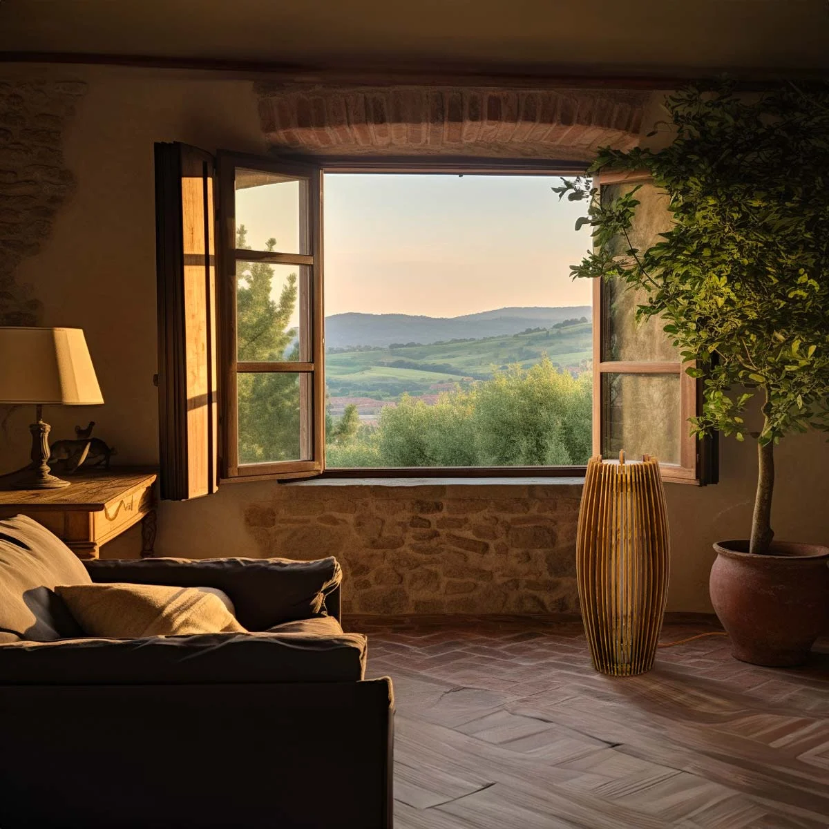 Lampada da Terra in Legno IBLA di rancesco De Luca e Andrea Riva per Winetage