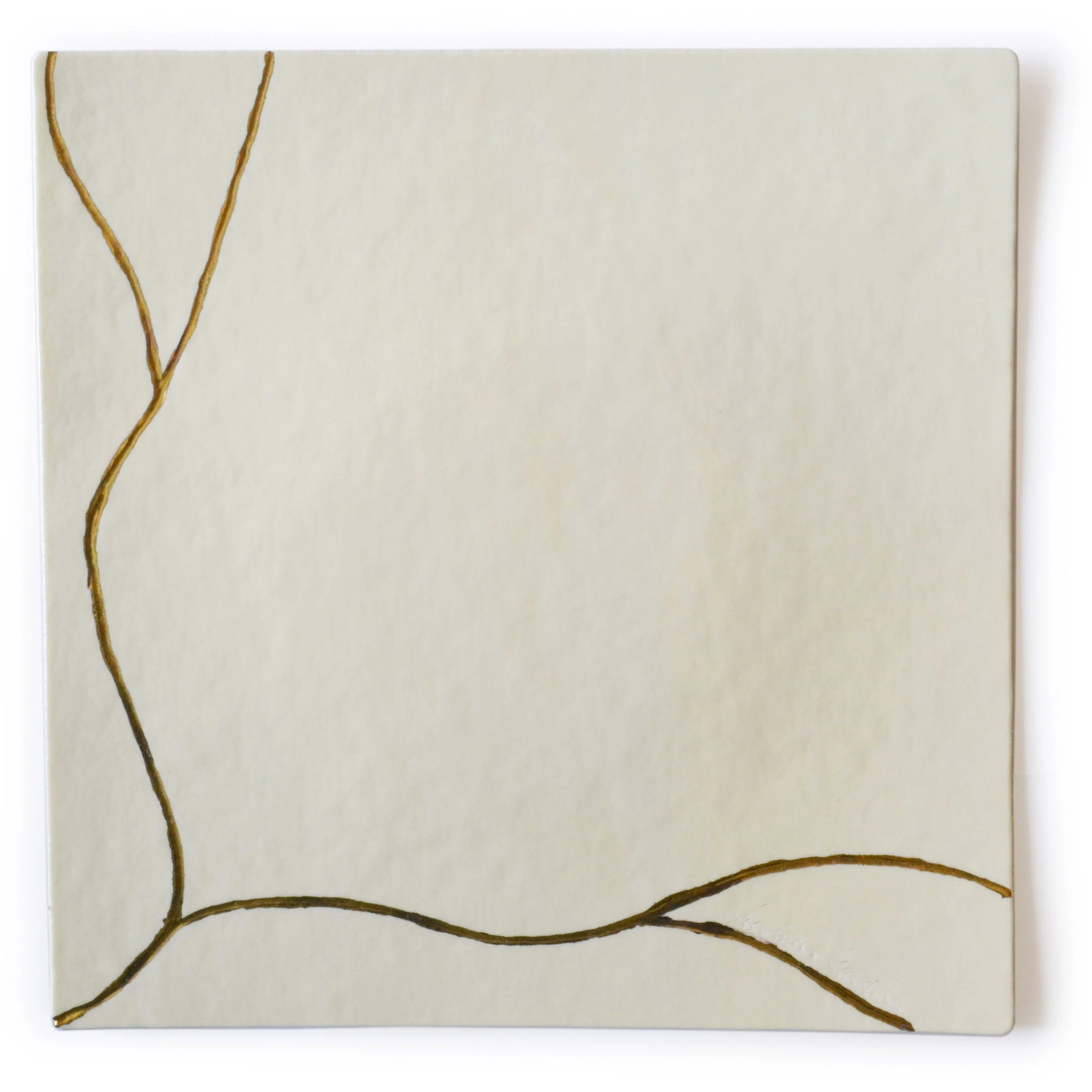 Vassoio Quadrato in Vetro di Murano KINTSUGI di D.i. Più Andretto Design
