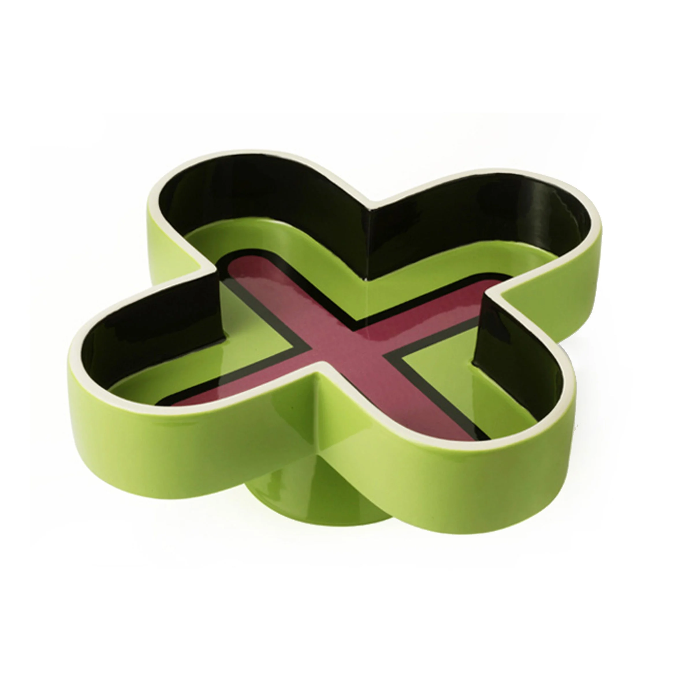 Centrotavola in Ceramica BOLO Verde di Karim Rashid per Bitossi Ceramiche - Edizione Limitata