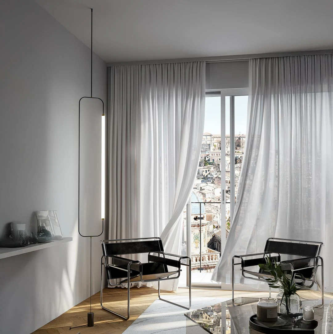 Lampada da Soffitto in Metallo SKYLINE di Ahlux per Lumen Center