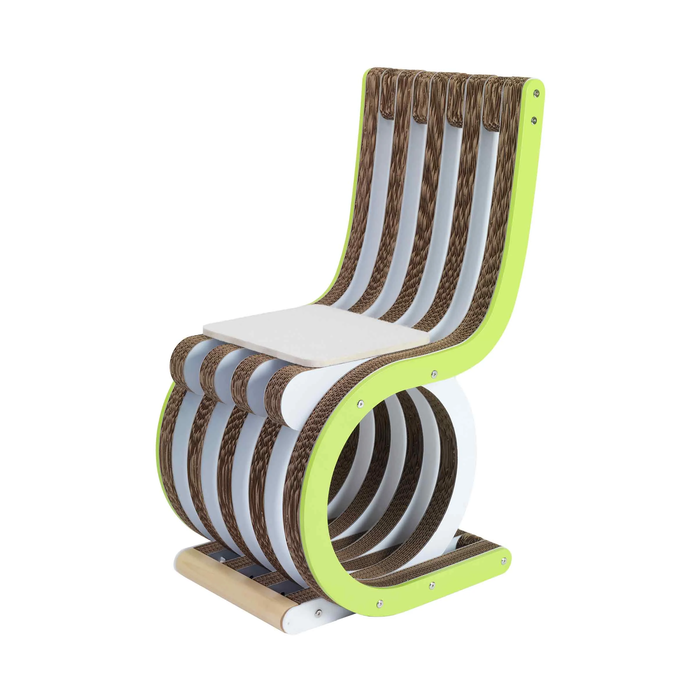 Poltroncina in Cartone TWIST Verde Lime