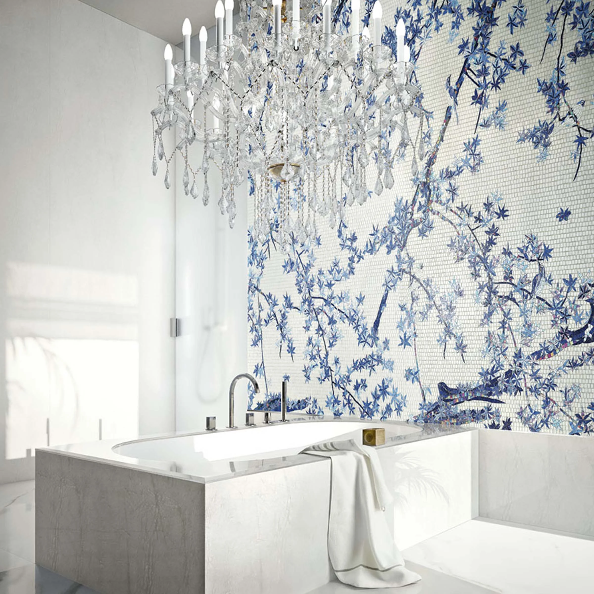 Mosaico MAPLE TREE & BIRDS di Sicis