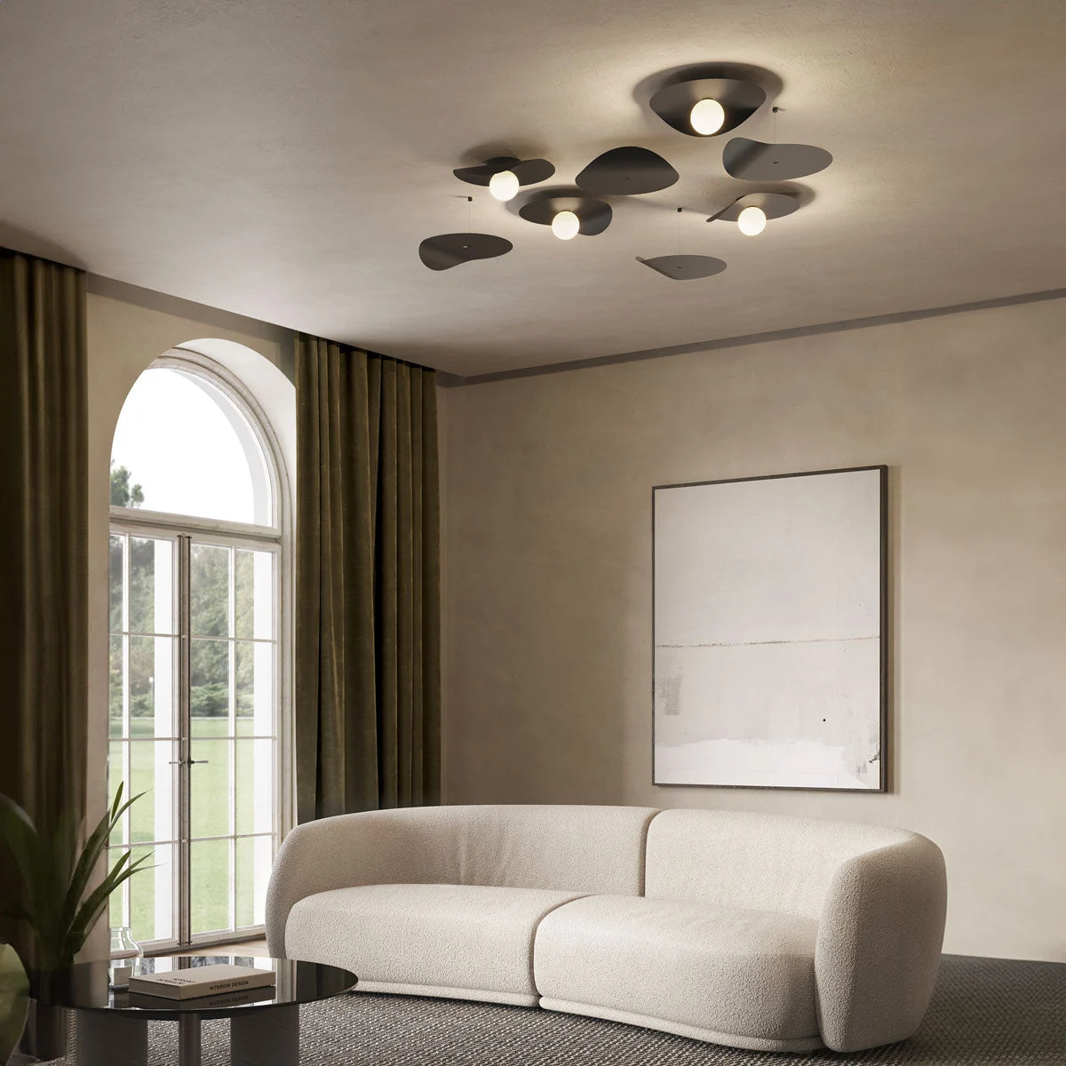 Lampada da soffitto in metallo FLOW CEILING di Chris Basias per Kdln