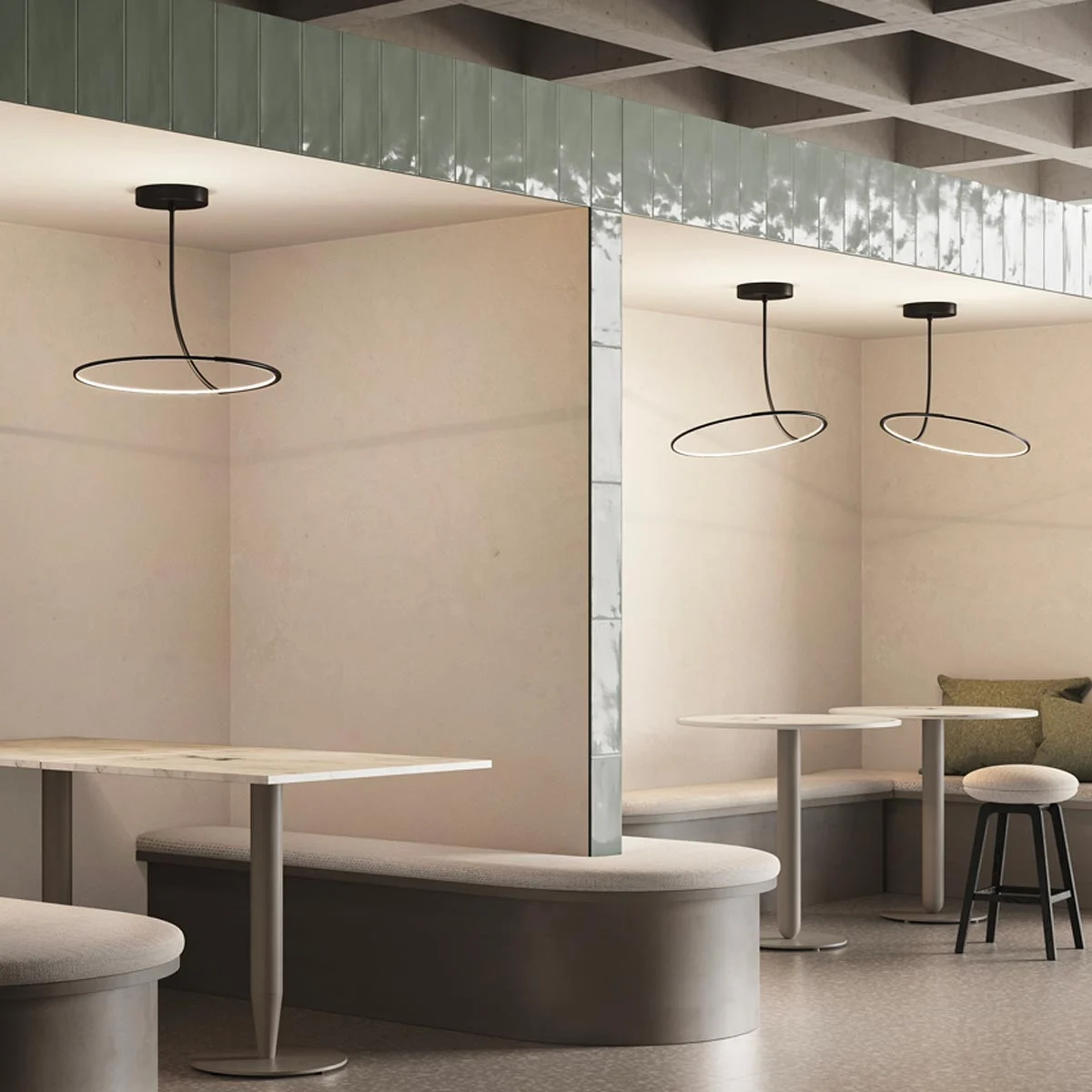 Lampada da soffitto in metallo POISE CEILING di Robert Dabi per Kdln