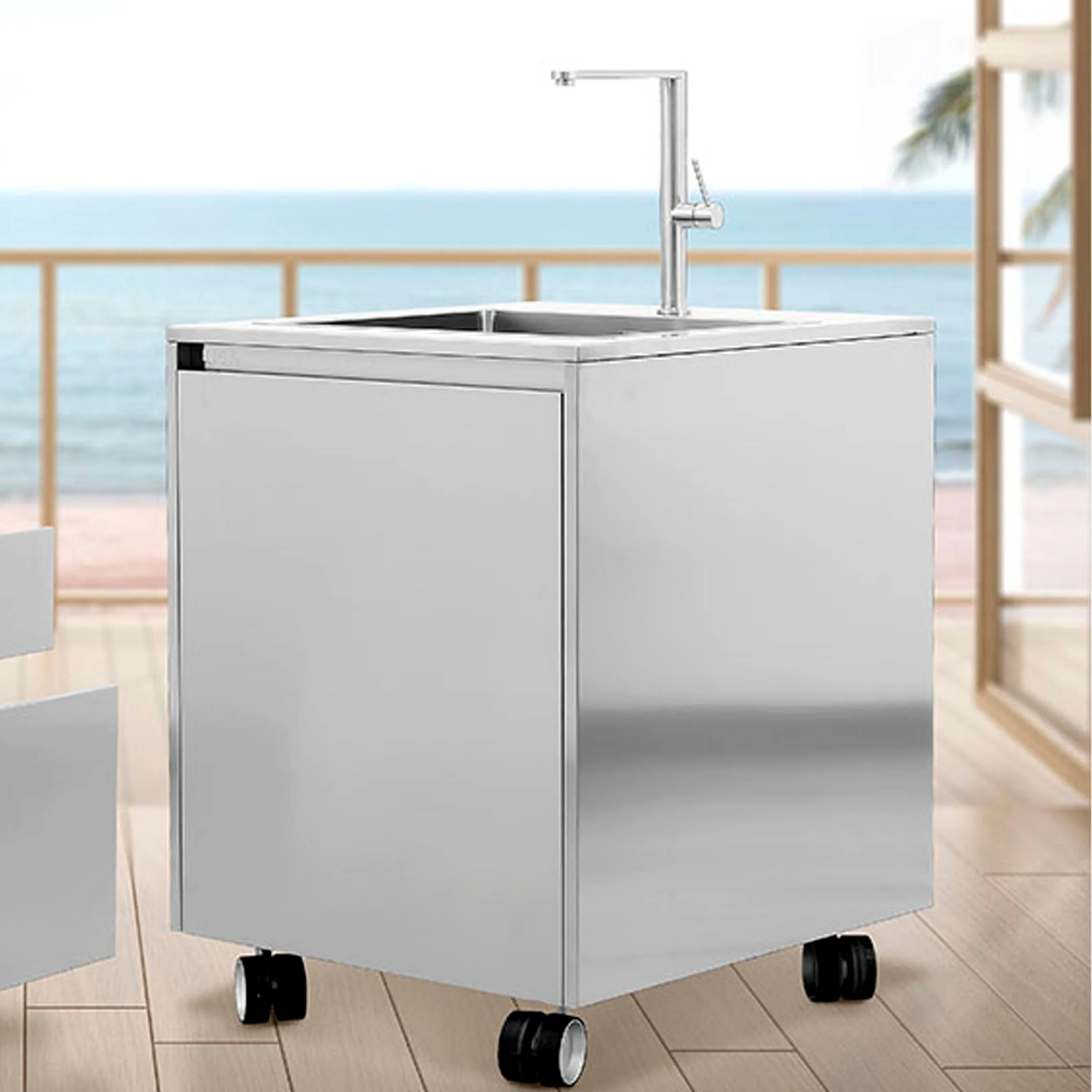 Cucina Modulare per Esterni in Acciaio Inox con Lavello GIGLIO di LISA