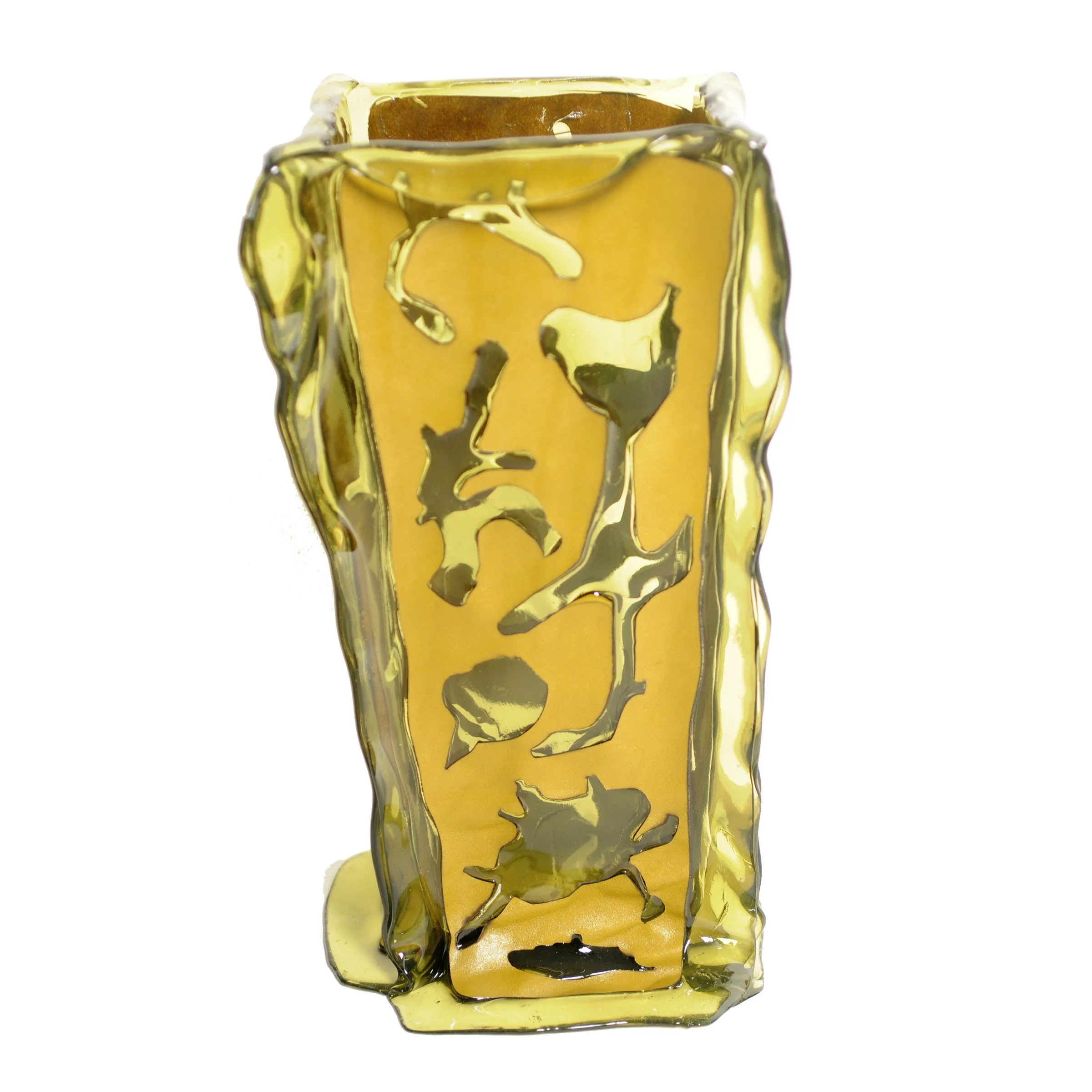 Vaso in pelle e resina MULATO L di Fratelli Campana per NativoCampana
