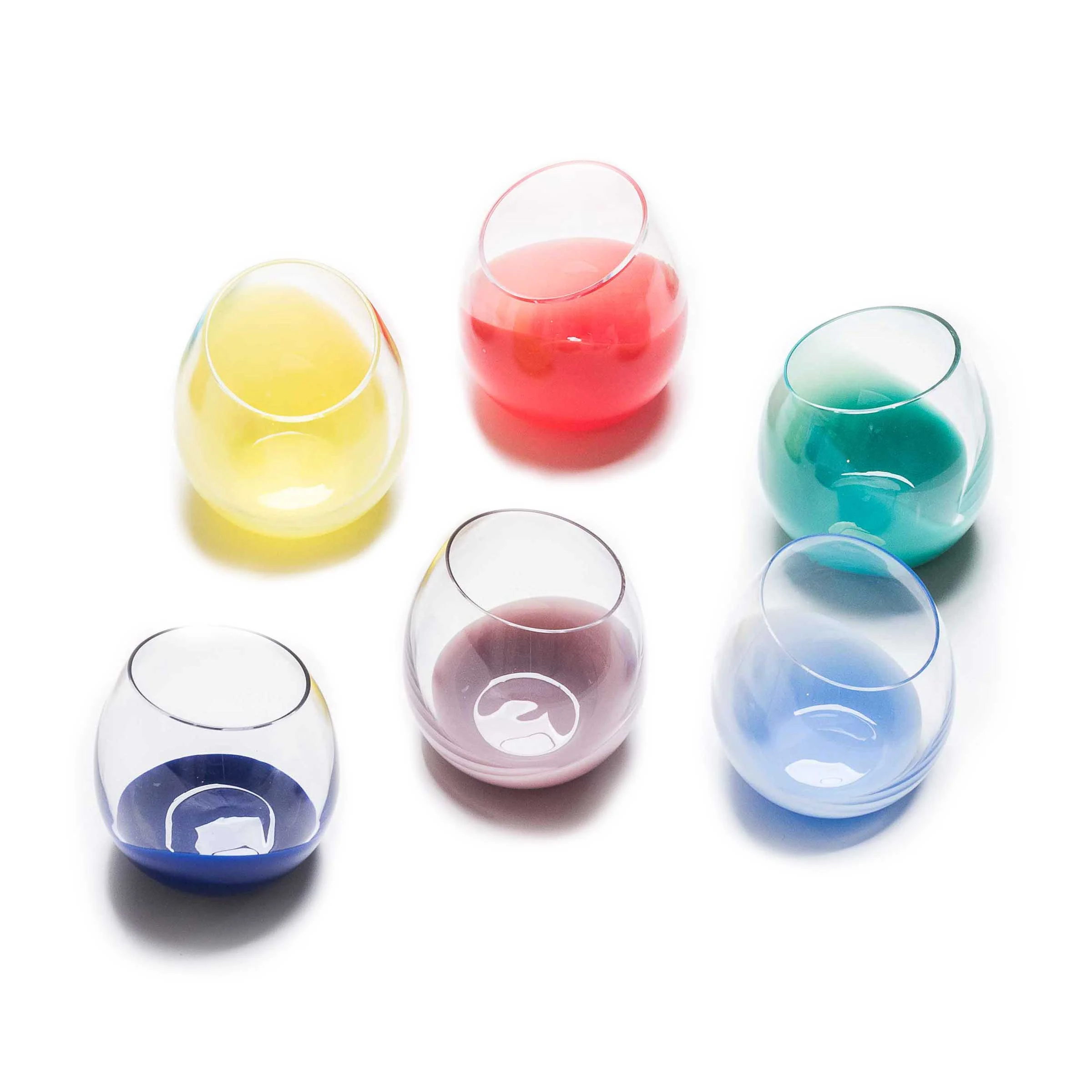 Set di Sei Bicchieri da Acqua in Vetro di Murano FILA di Karim Rashid per Purho