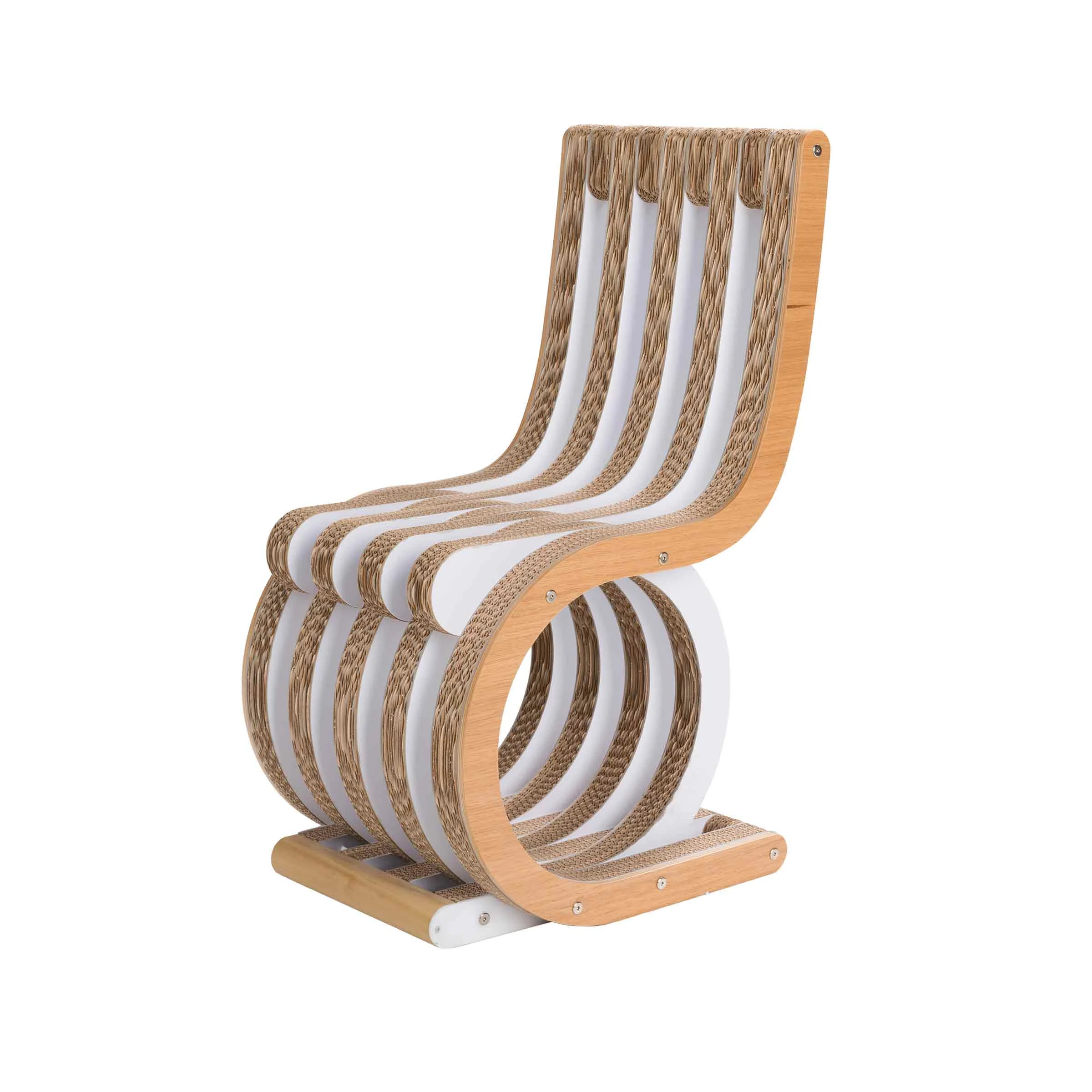 Poltroncina in Cartone TWIST in Legno di Rovere