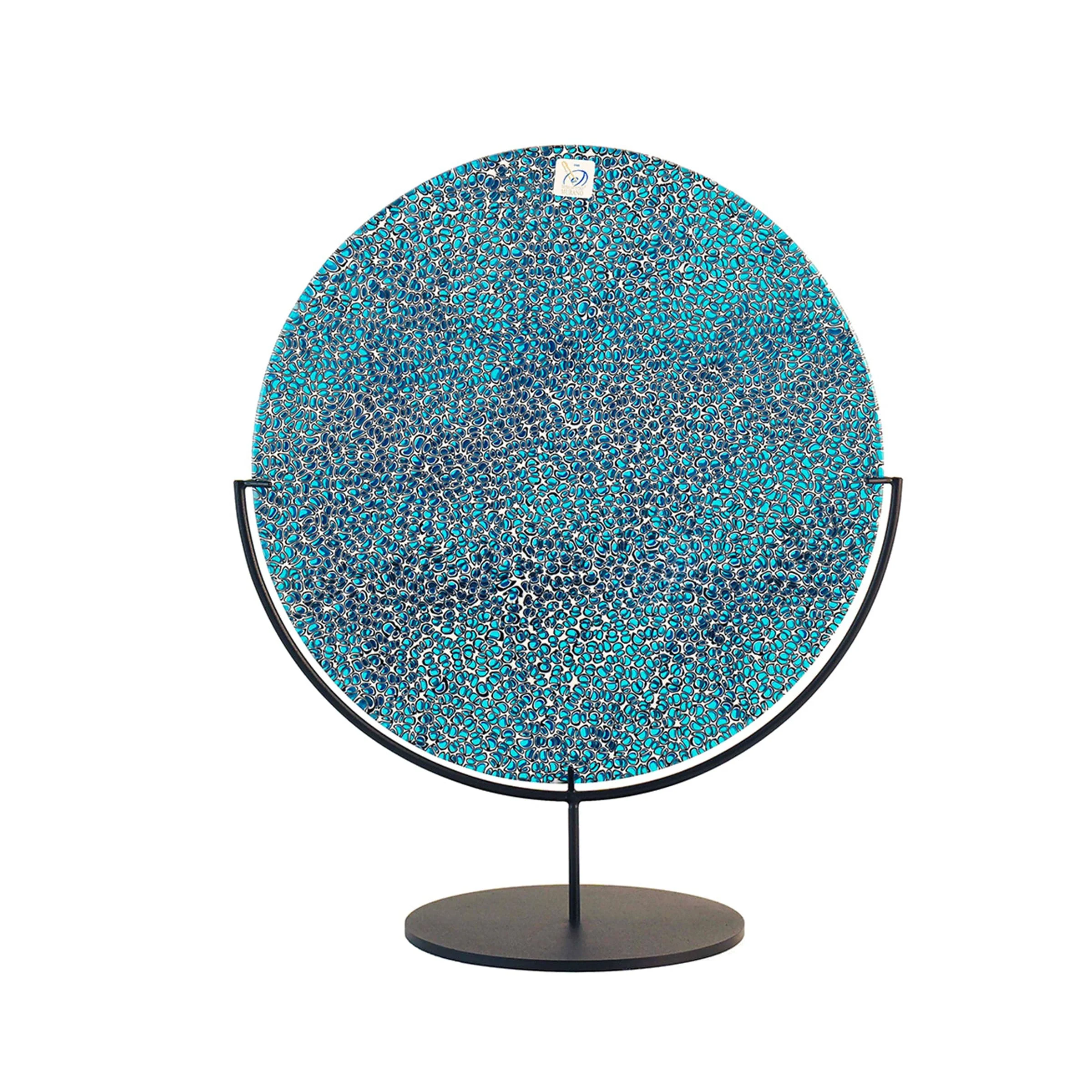 Scultura in Vetro di Murano e Murrine Blu MERLETTI