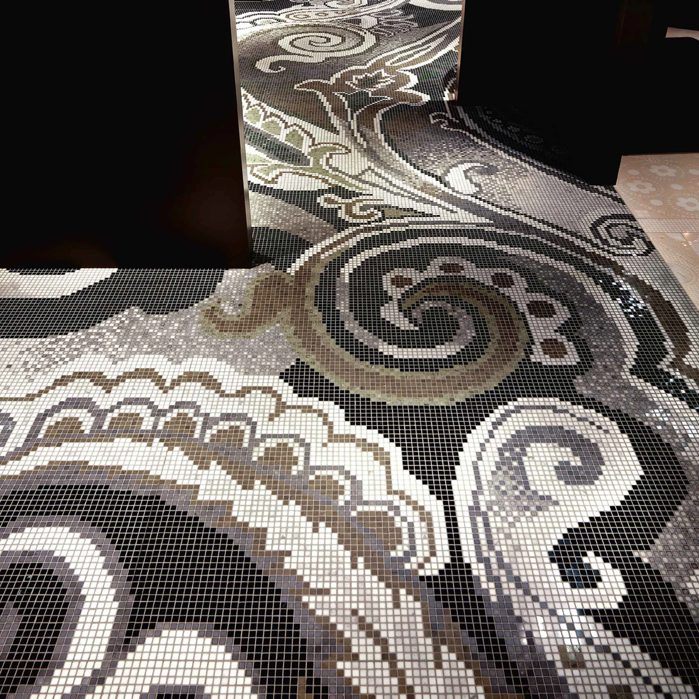Tappeto Mosaico PAISLEY MUSK di Sicis