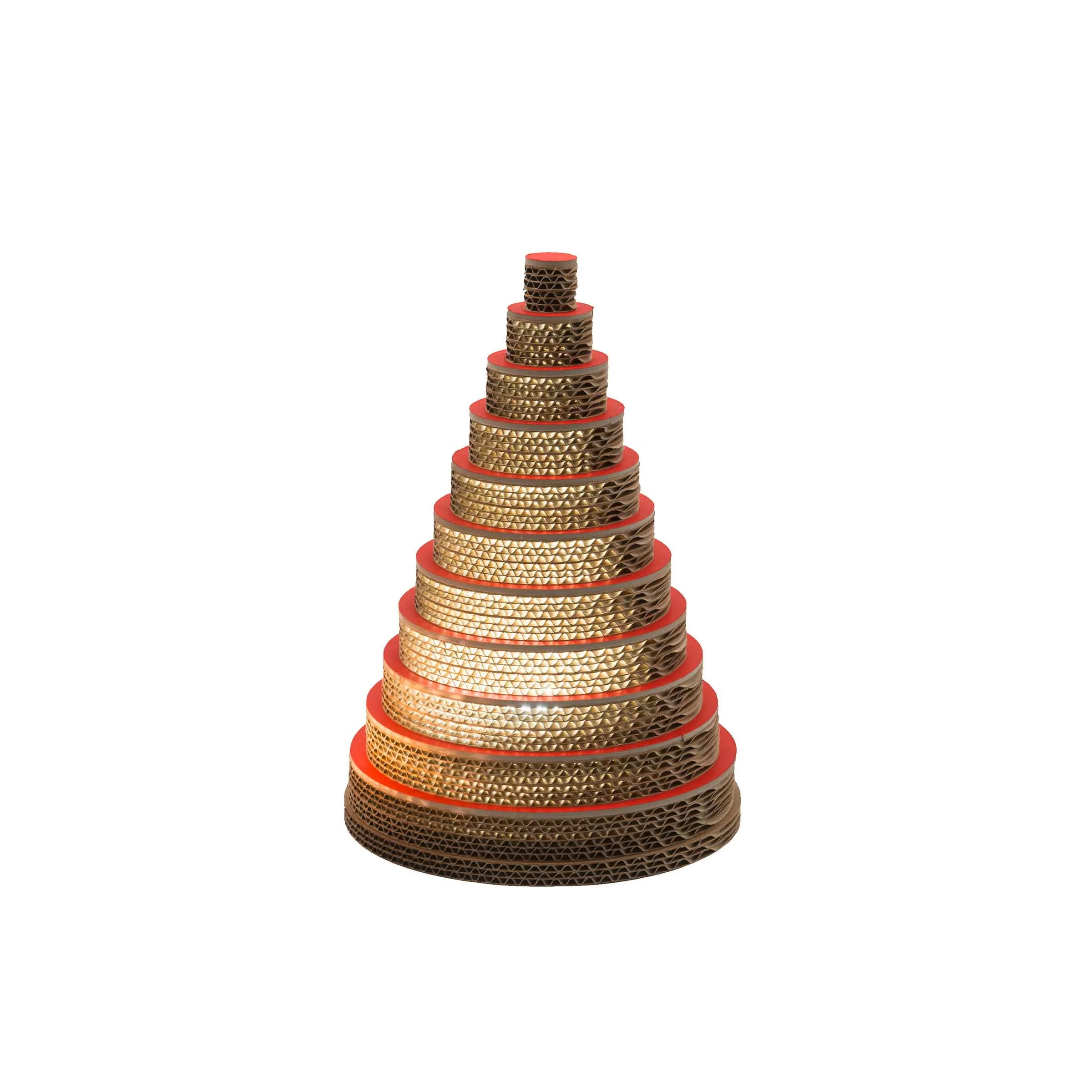 Albero di Natale sostenibile in cartone 3D 38 cm