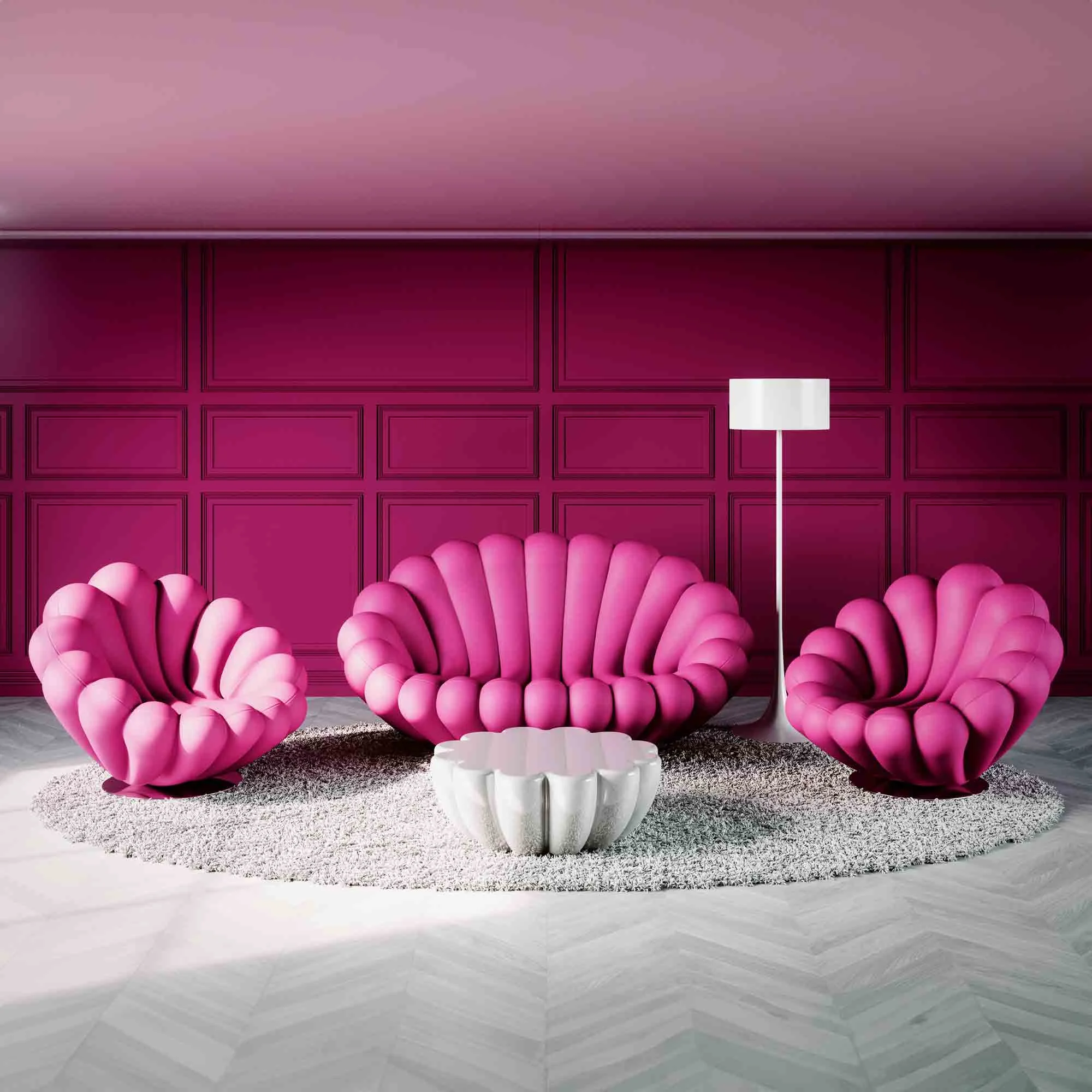 Poltrona Girevole ANEMONE di Giancarlo Zema per Giovannetti