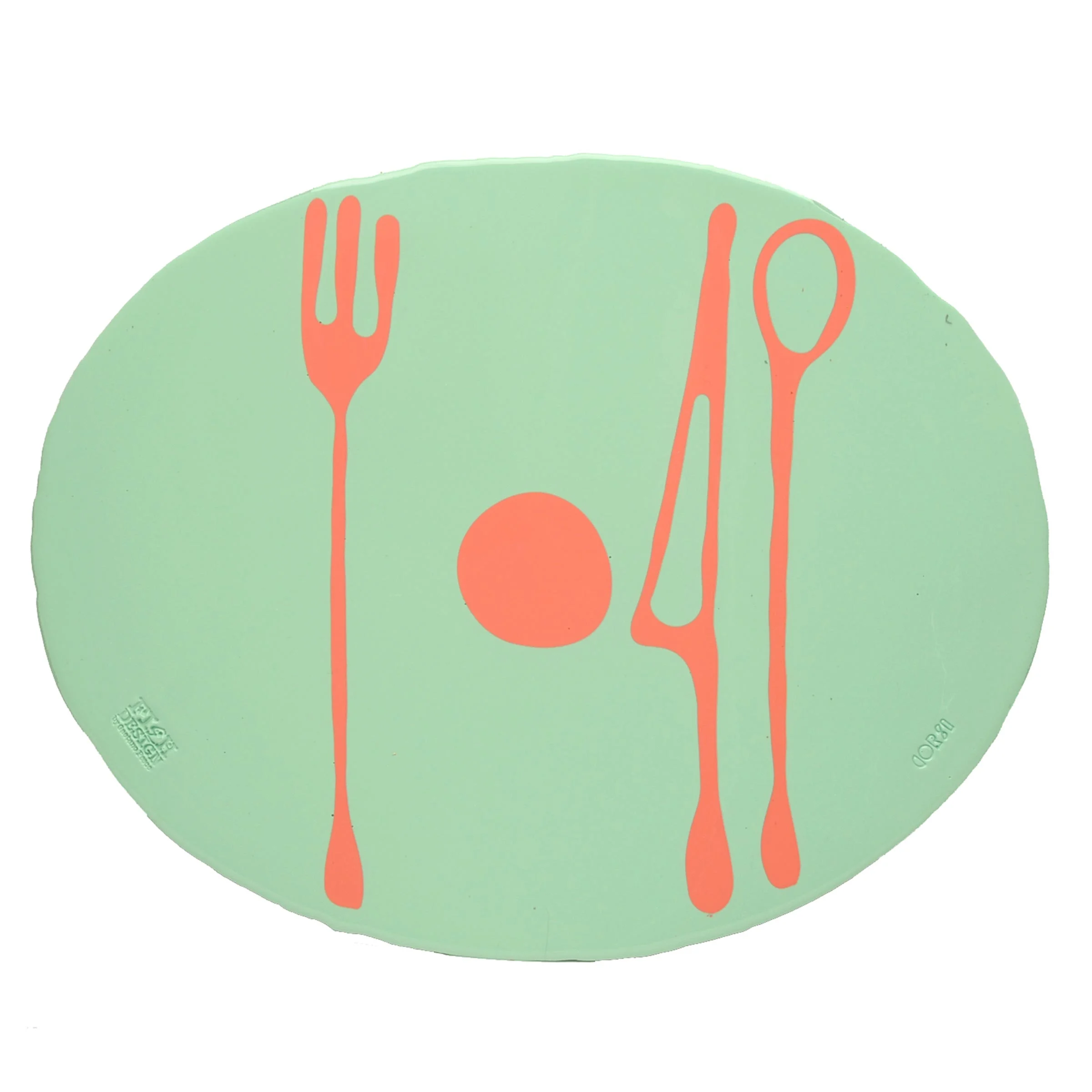 Tovaglietta TABLE-MATES Menta Opaca e Salmone Scuro Opaco Set di 6 di Gaetano Pesce per Fish Design